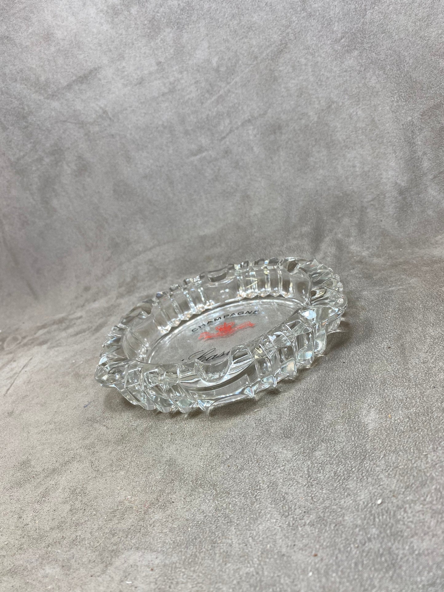 Vintage Glas Aschenbecher Champagner De Castelanne Made in France