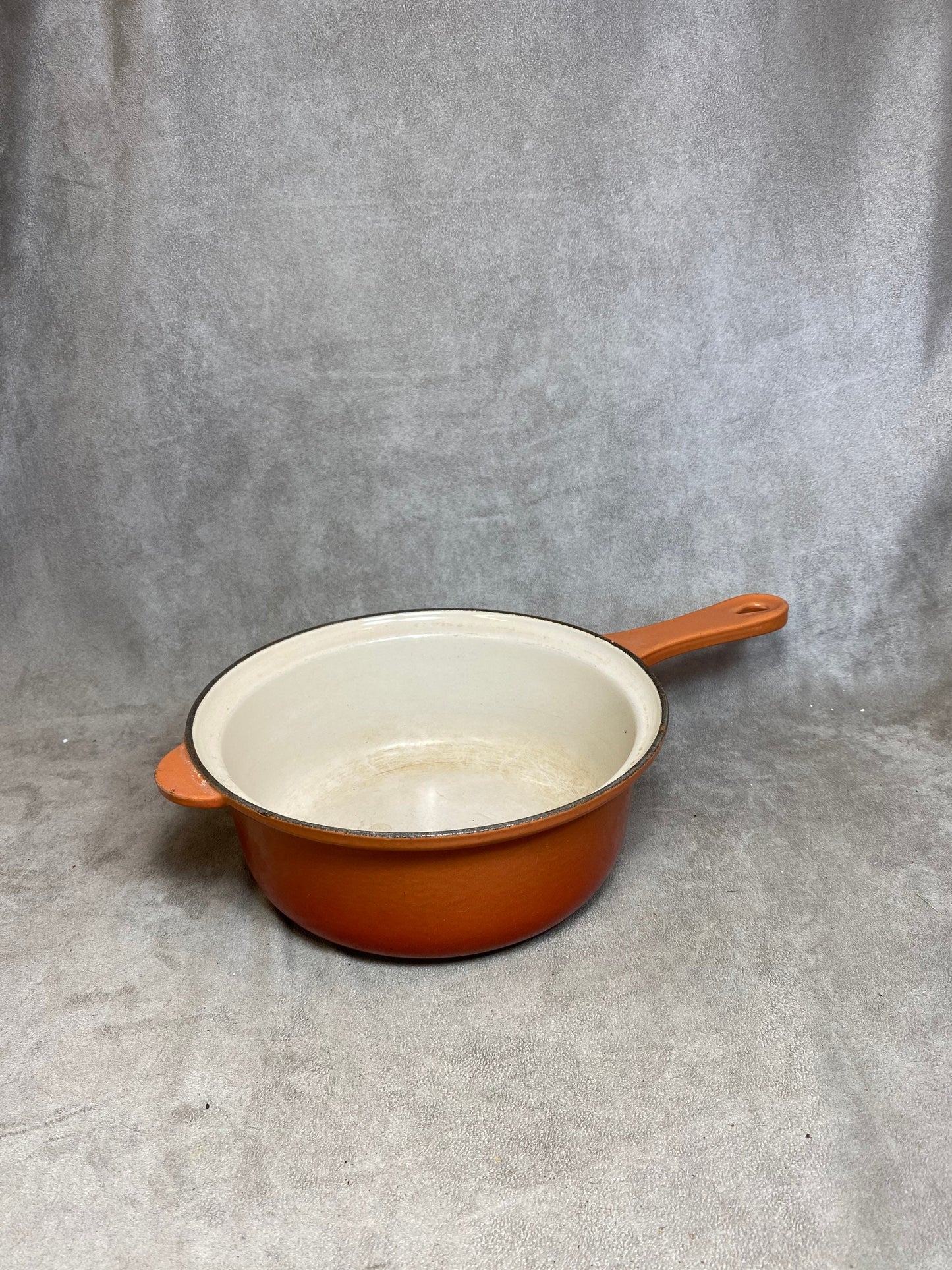 Casserole vintage Le Creuset orange en fonte émaillée Vintage made in France 1970
