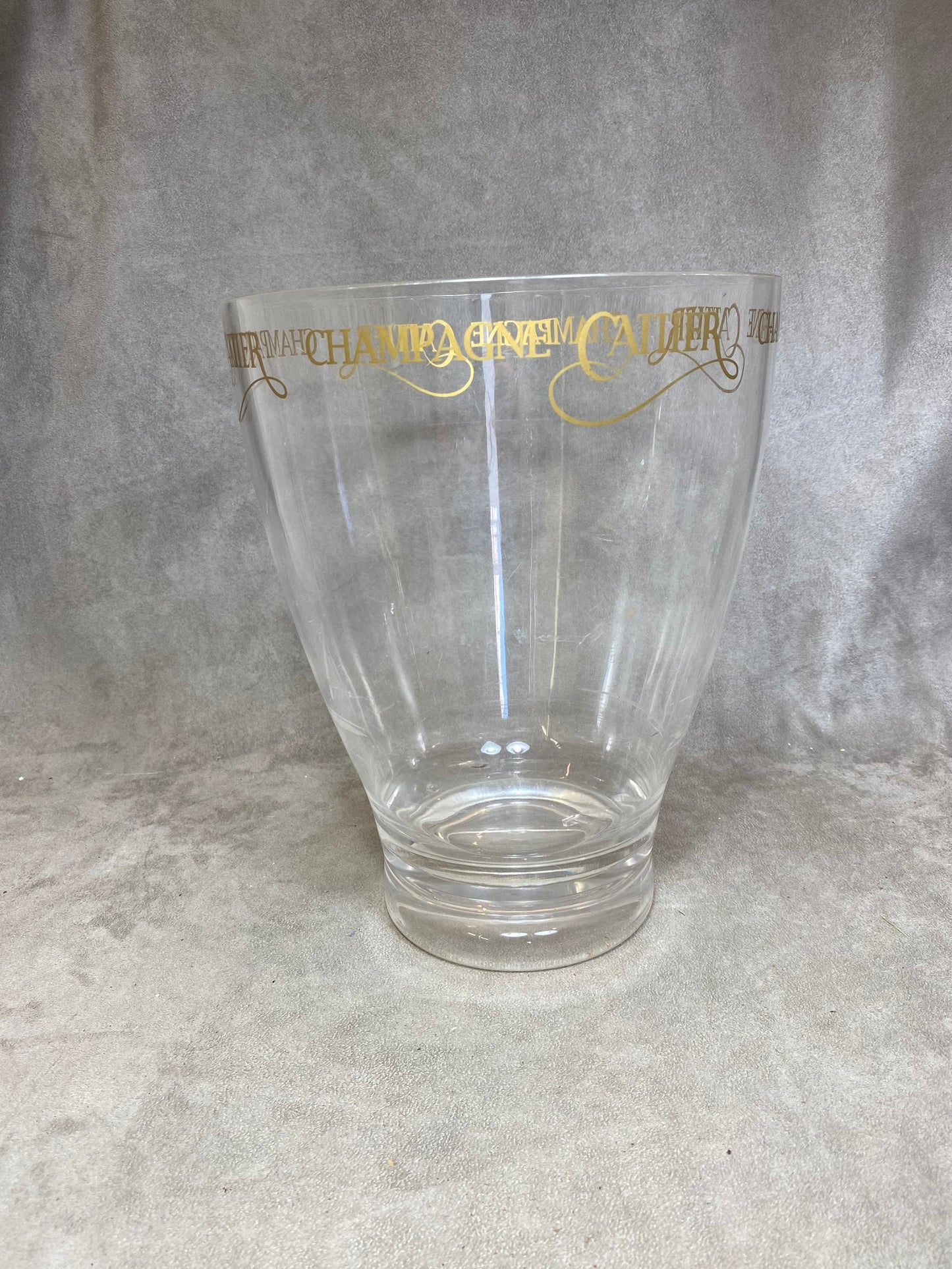 Seau à Champagne Cattier en plastique transparent vintage Made in France