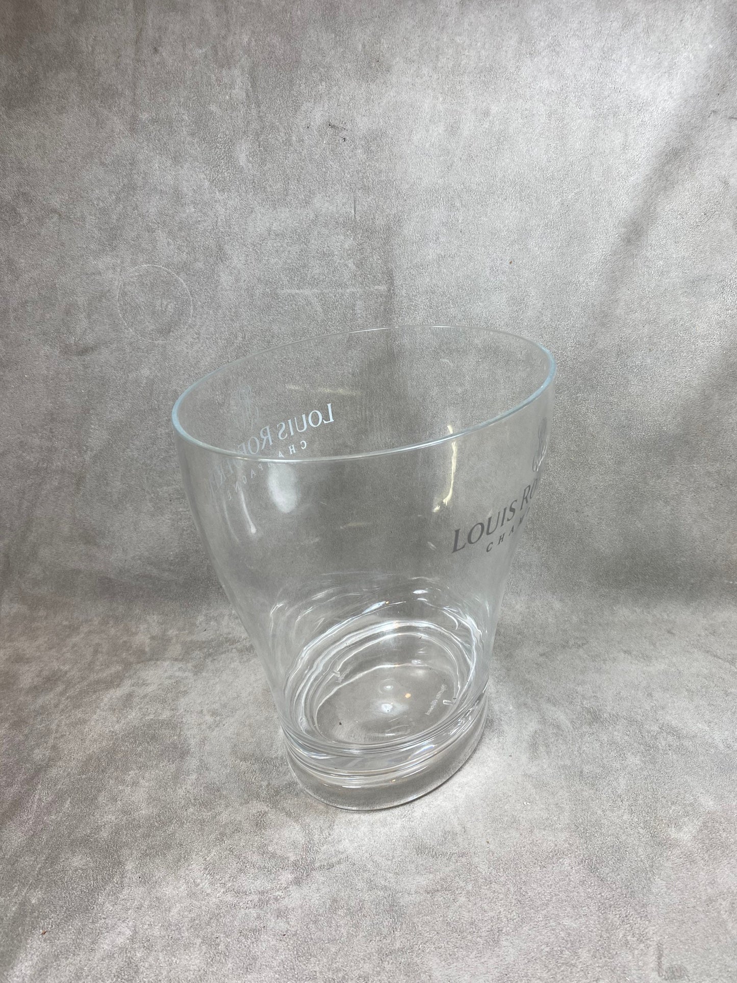 Seau à Champagne vasque en plastique transparent Champagne Roederer Reims Années 1990