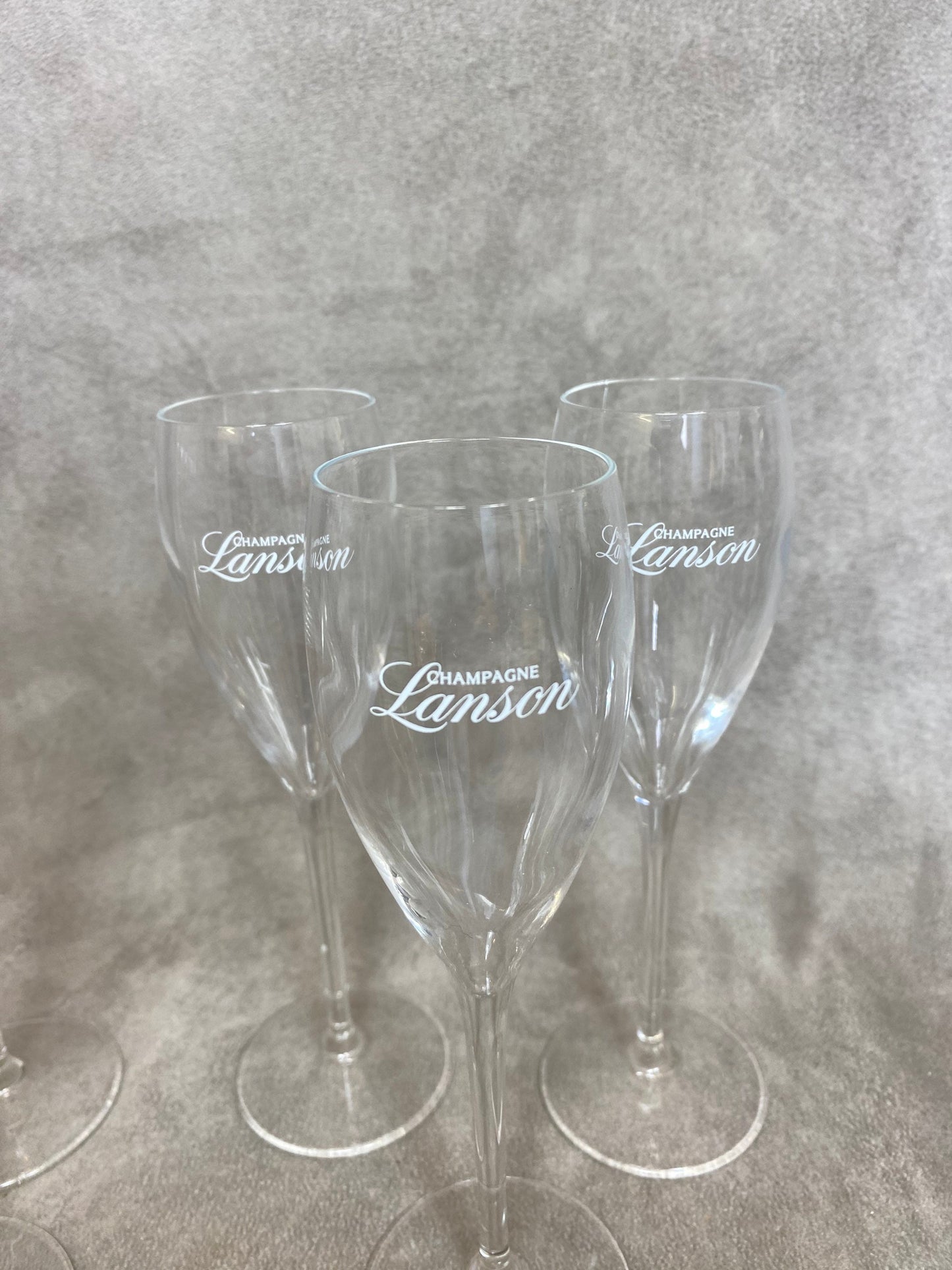 6 Lehman Reims Flöten für Lanson Champagner Lanson Vintage Kristall