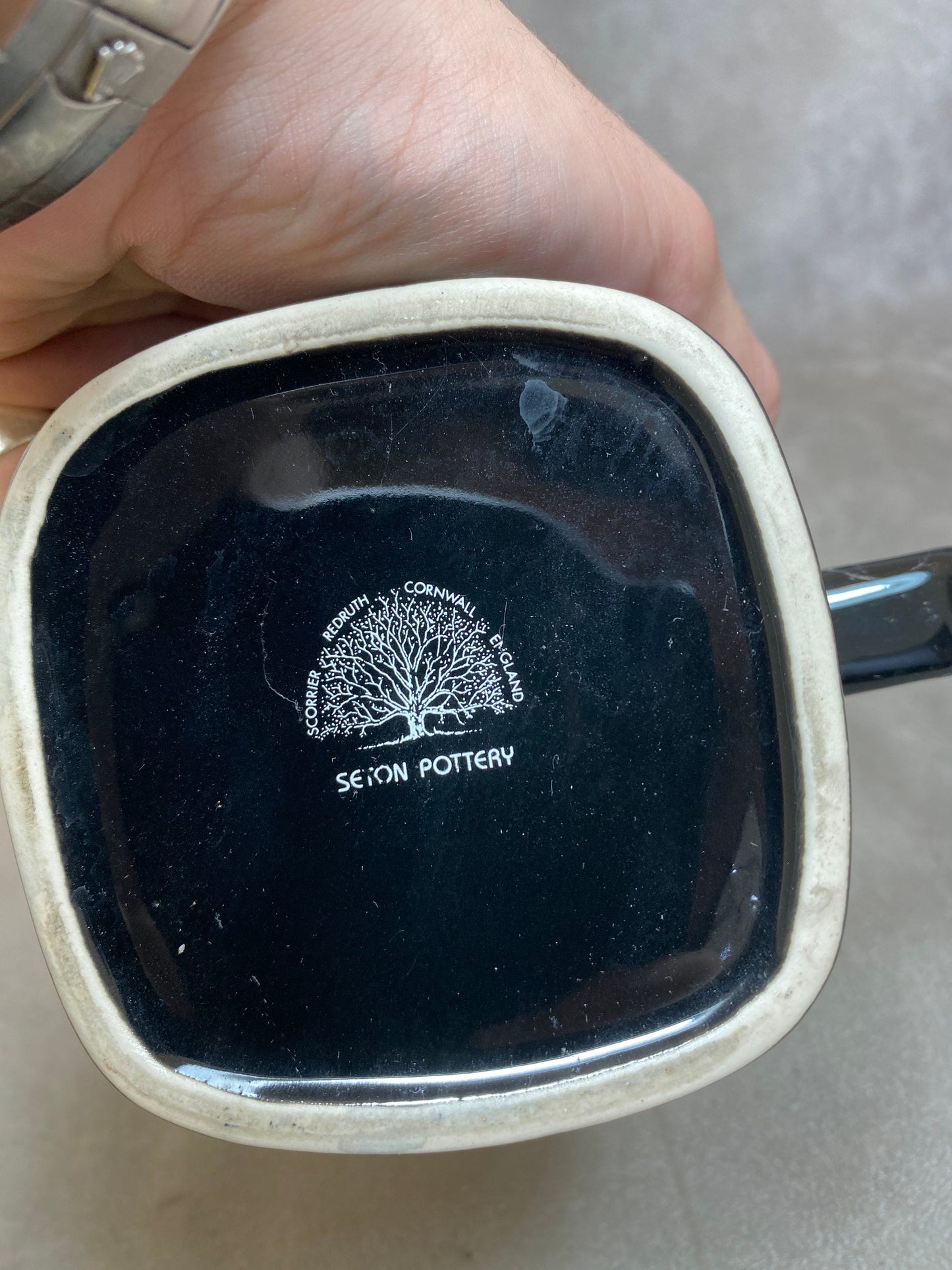 Vintage Black & White Ceramic Advertising Jug Made in England 1980s