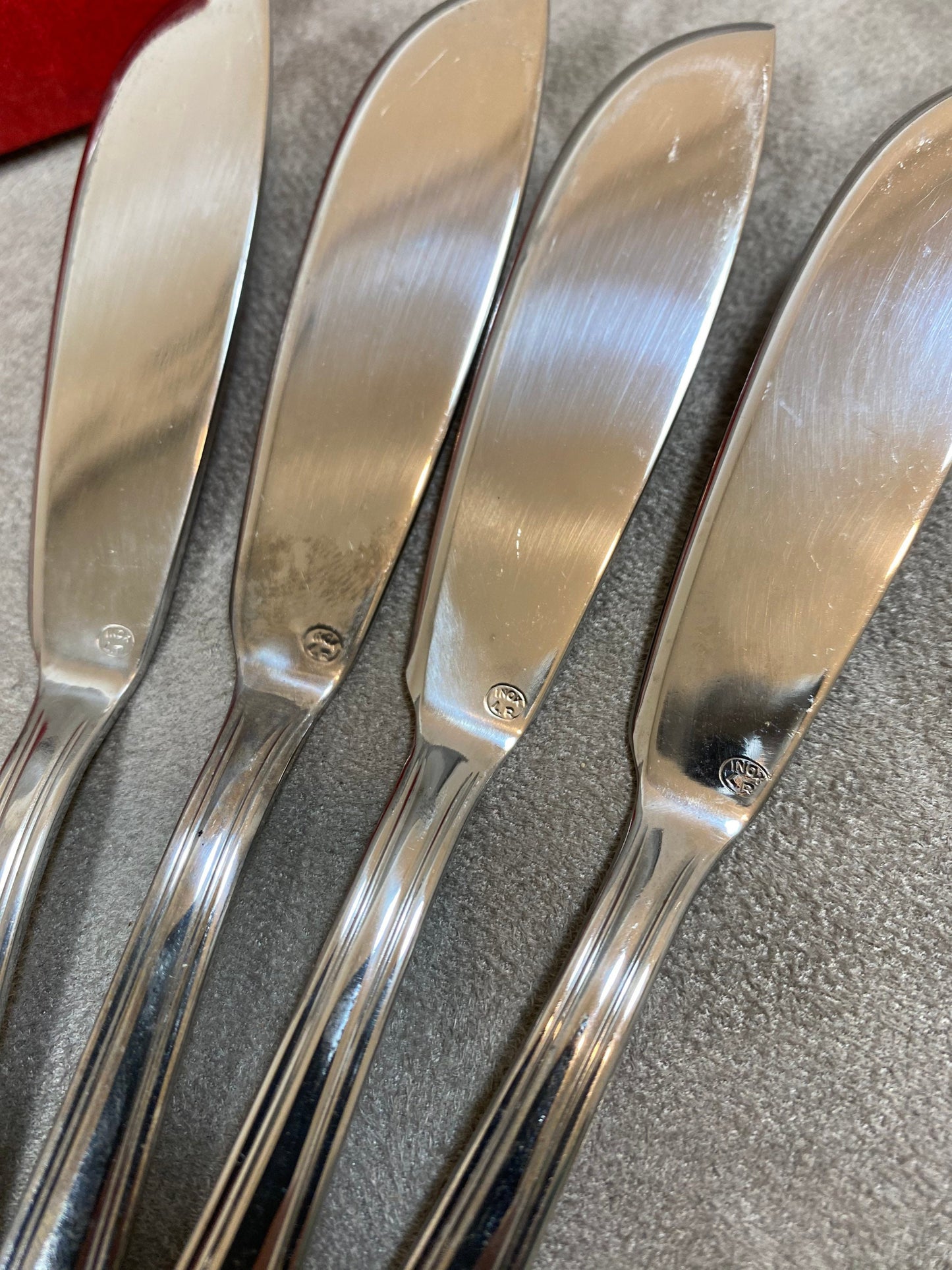 Set of 12 Letang Remy fish cutlery in 18/10 vintage stainless steel Made in France