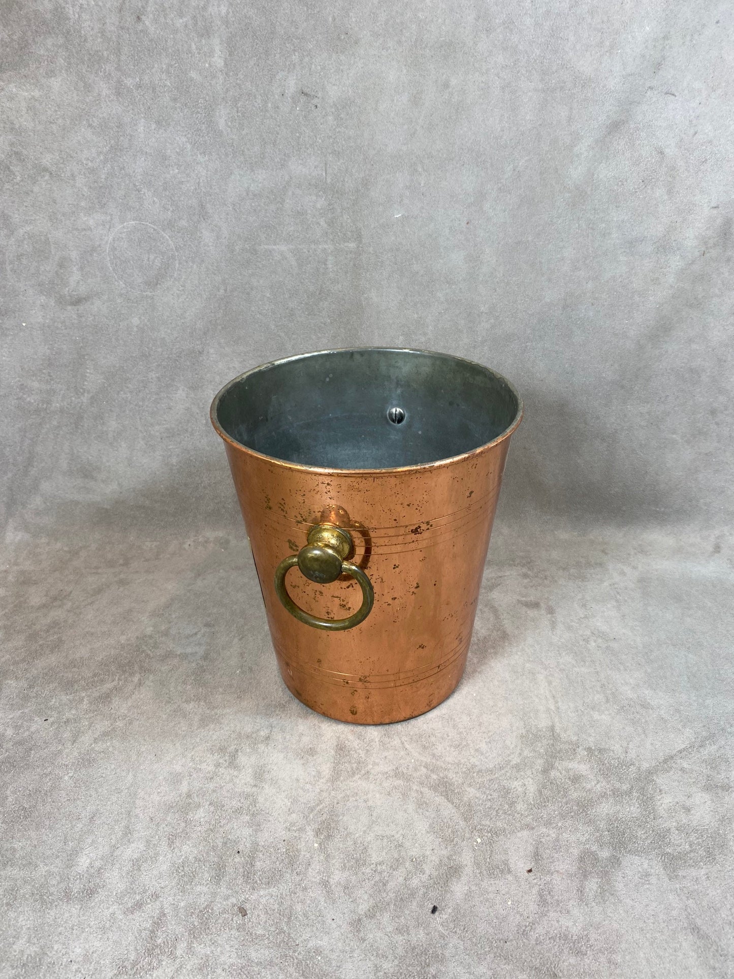 Seau à Champagne en laiton Champagne Gardet Reims Années 1960