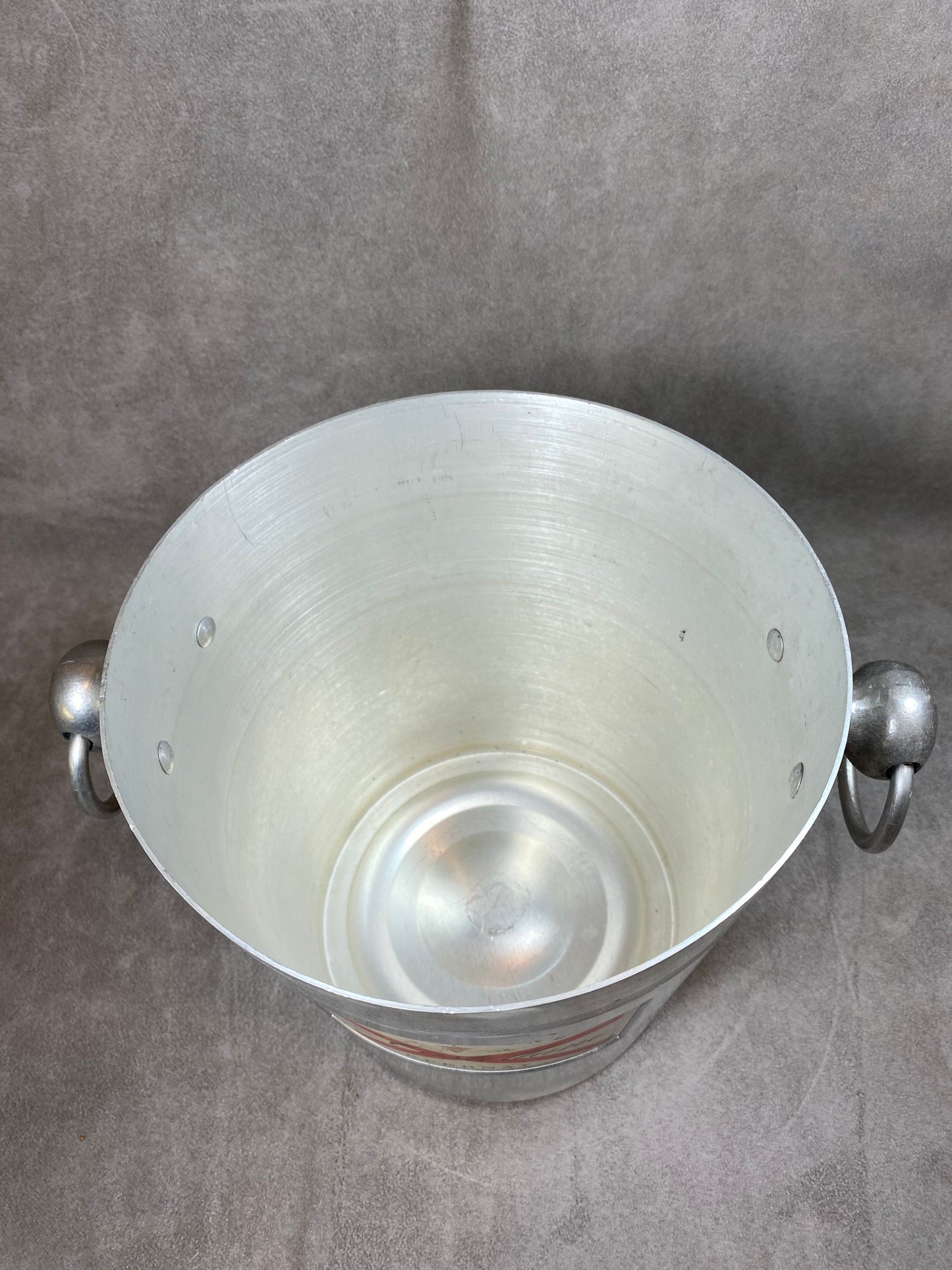 Seau à champagne De Castellane en aluminium vintage Made in France