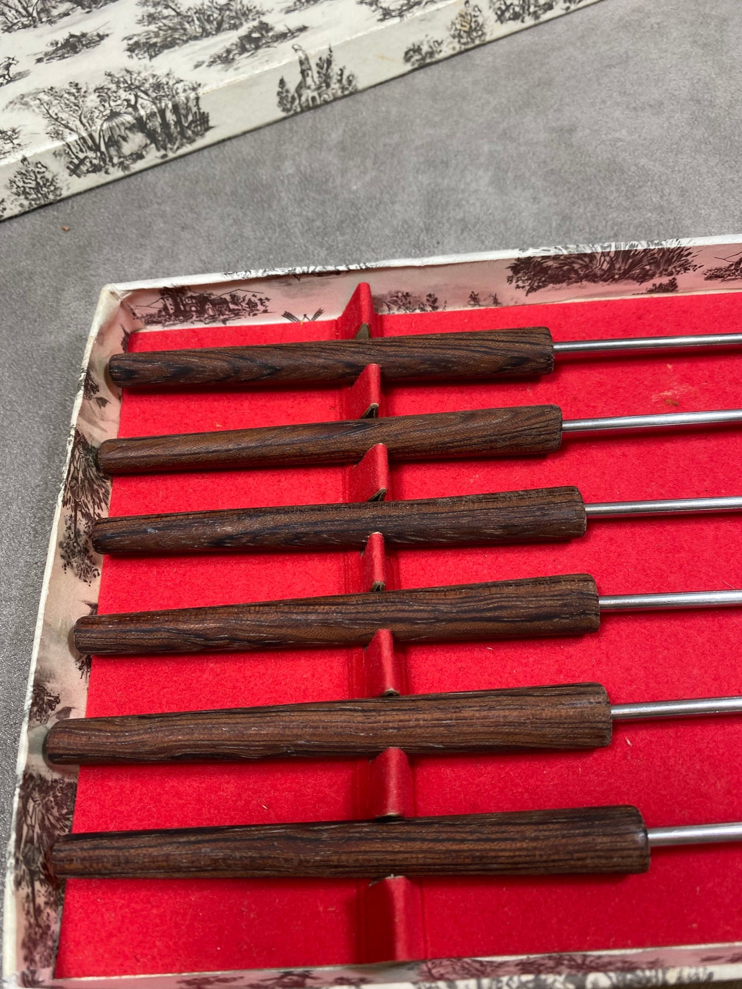 6 Fourchette à fondue vintage Made in France