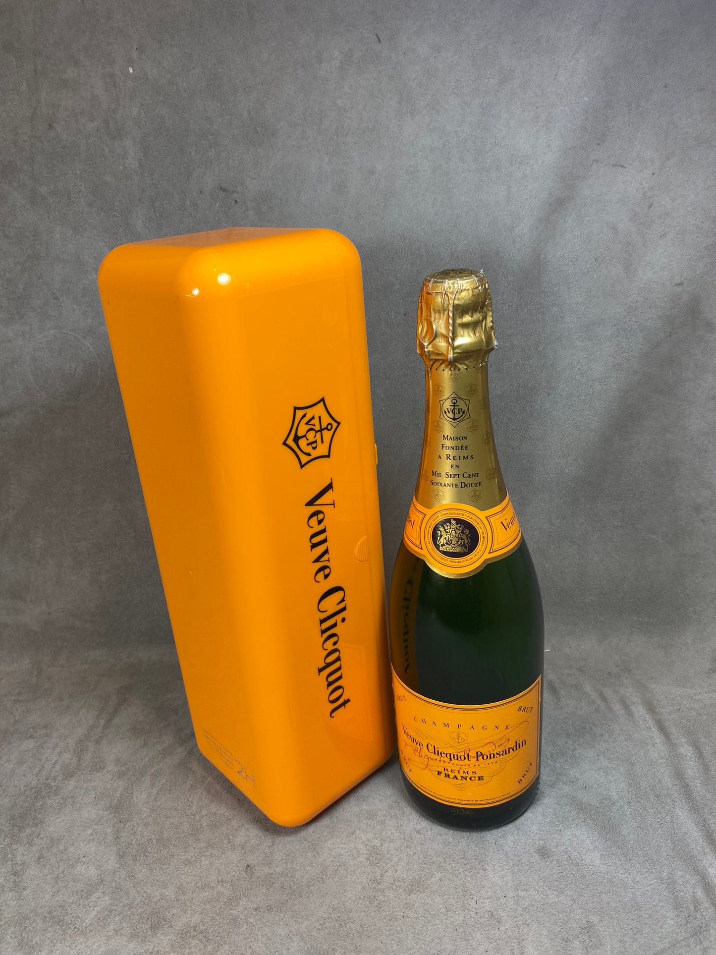 Veuve Clicquot réfrigérateur orange pour bouteille de champagne coffret, Made in France