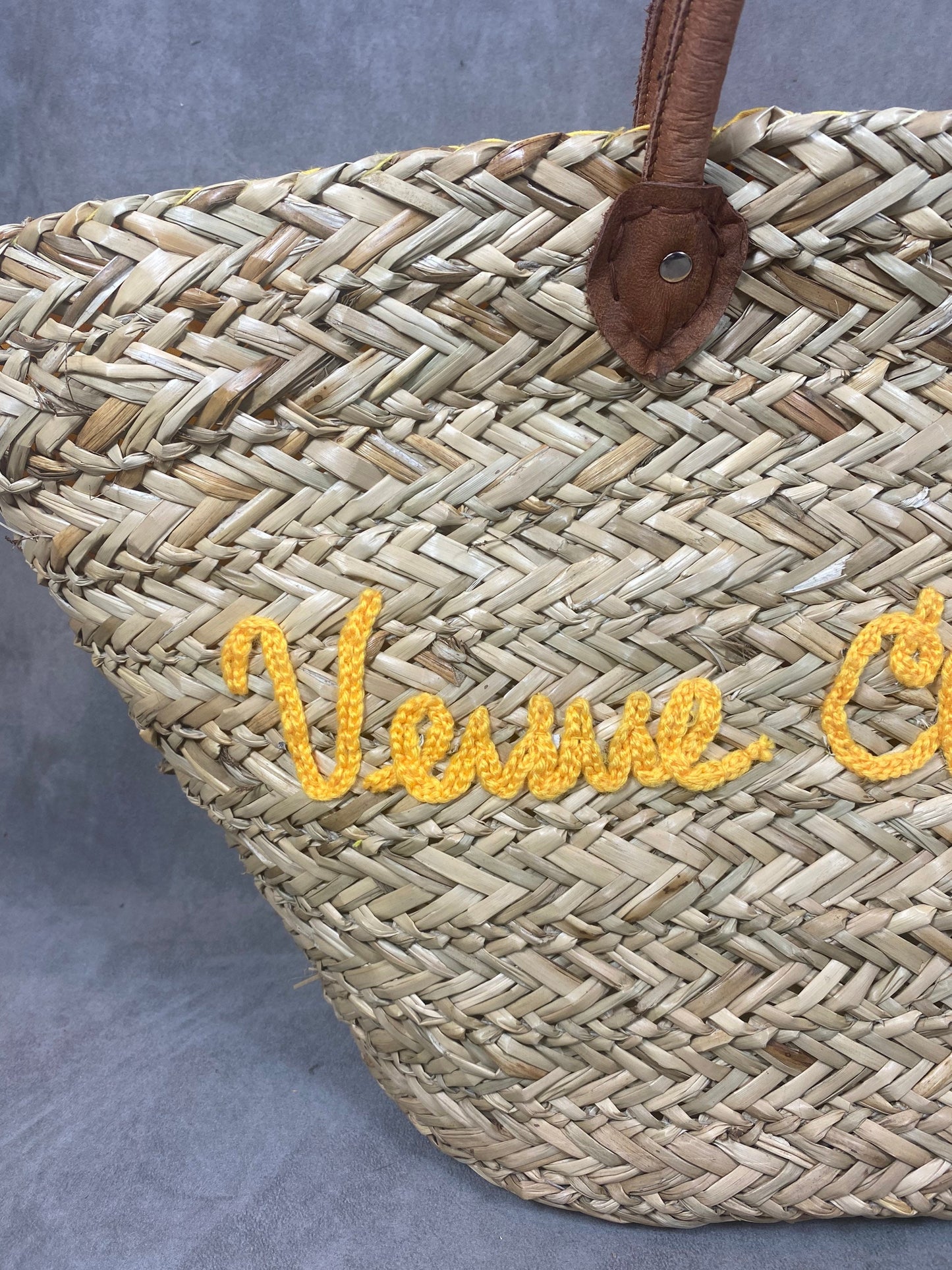 VERY RARE Sac de plage en osier champagne Veuve Clicquot vintage Made in France
