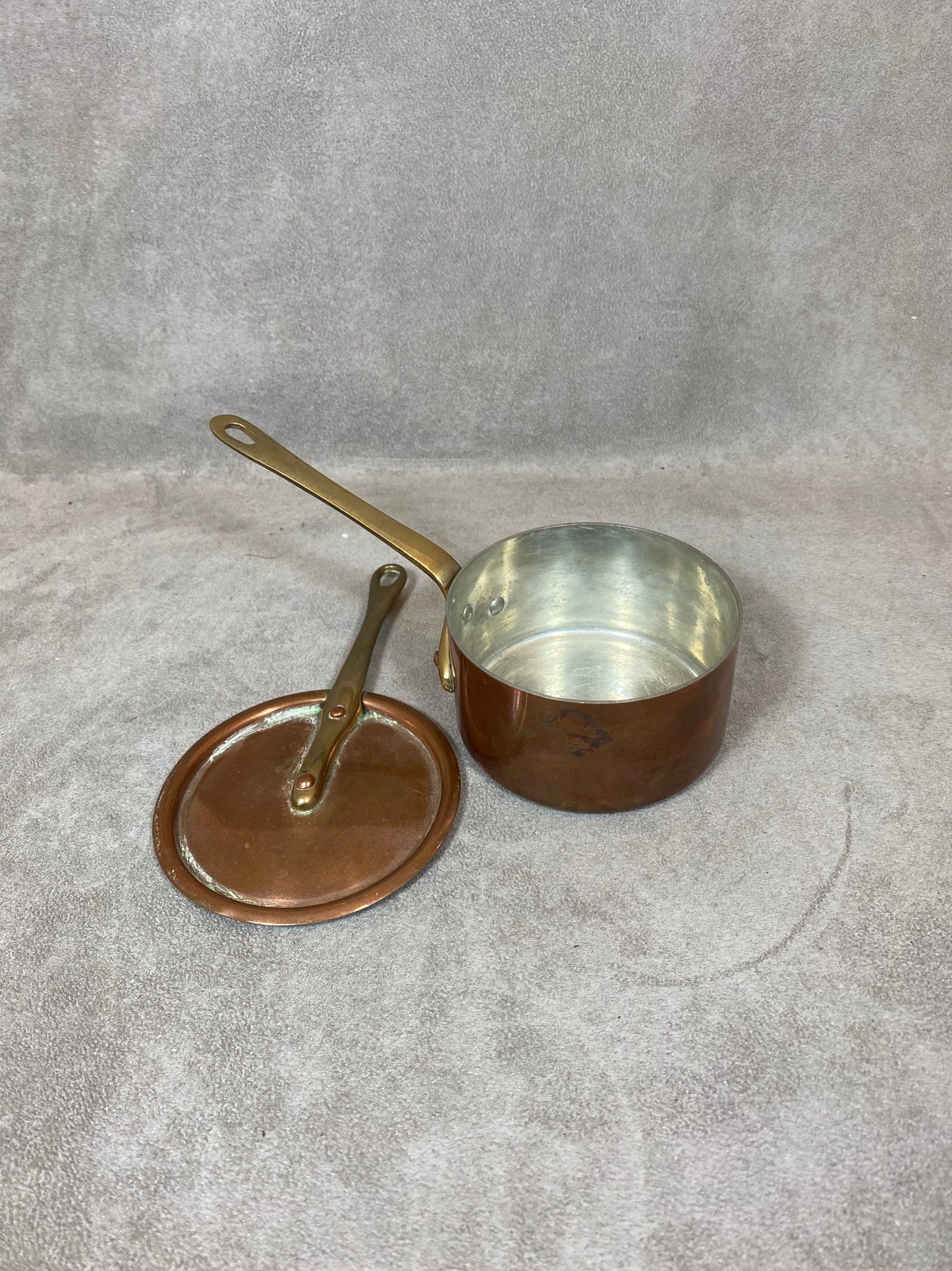 Vintage Copper Saucepan with Lid Made in France 1930