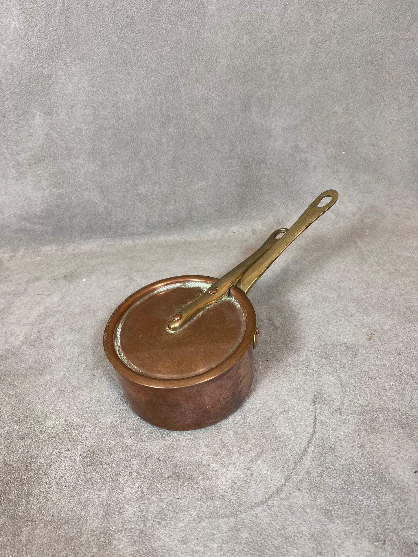 Vintage Copper Saucepan with Lid Made in France 1930