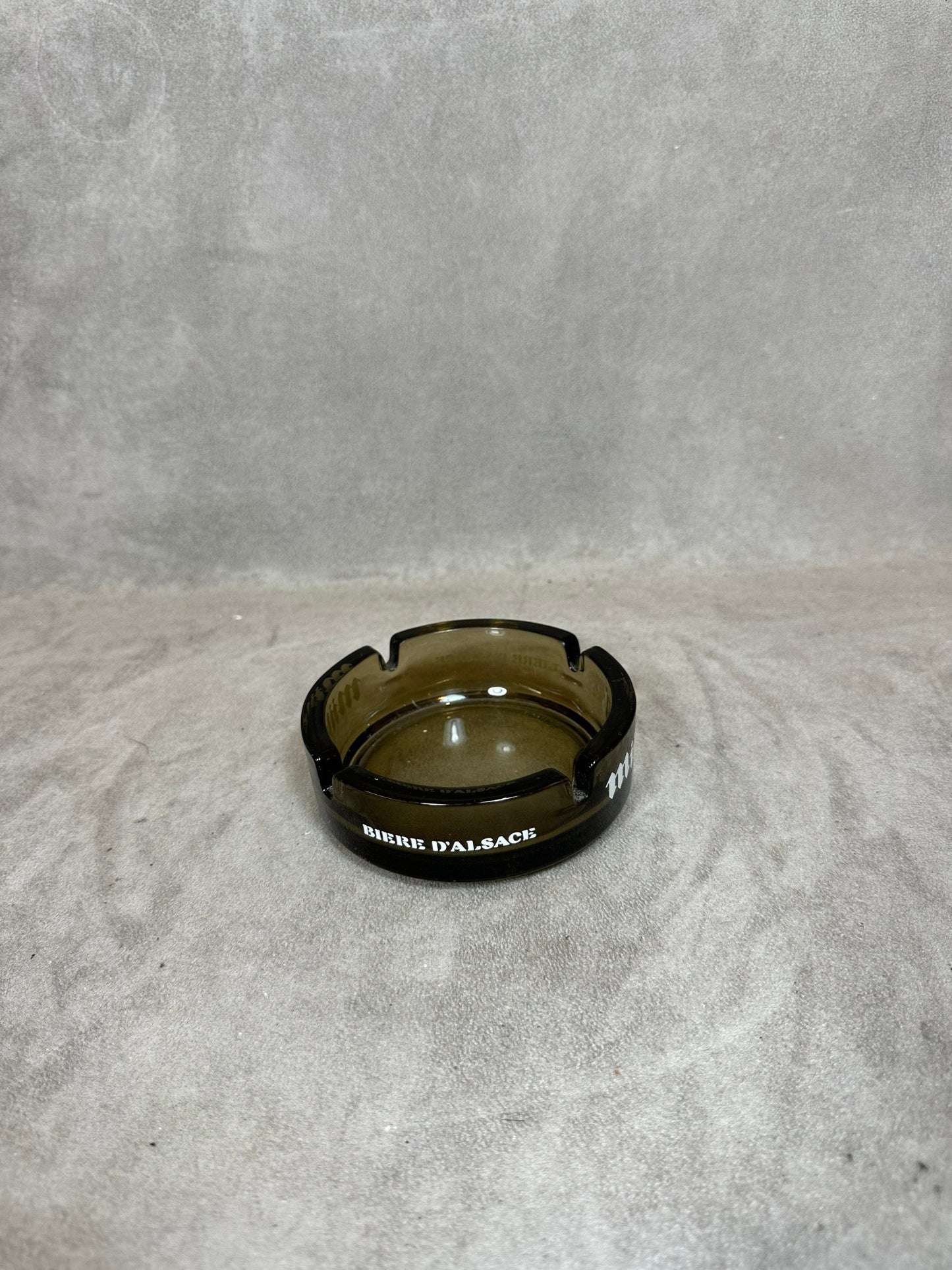 Cendrier en Verre, Mutzig Bière d'Alsace, Made in France, Vintage 1980
