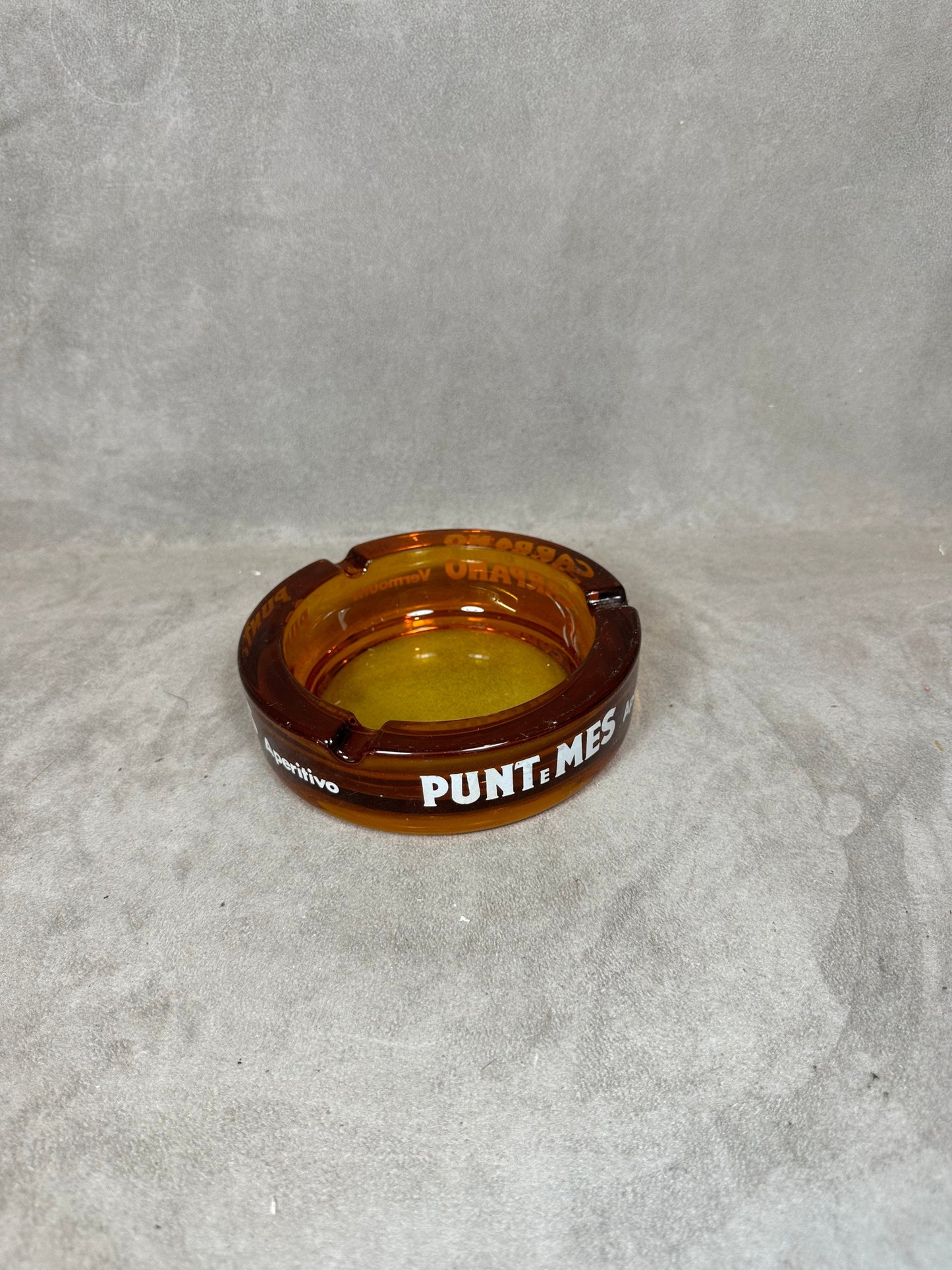 Werbeaschenbecher aus Glas, Carpano Wermut, Made in France, Vintage 1980