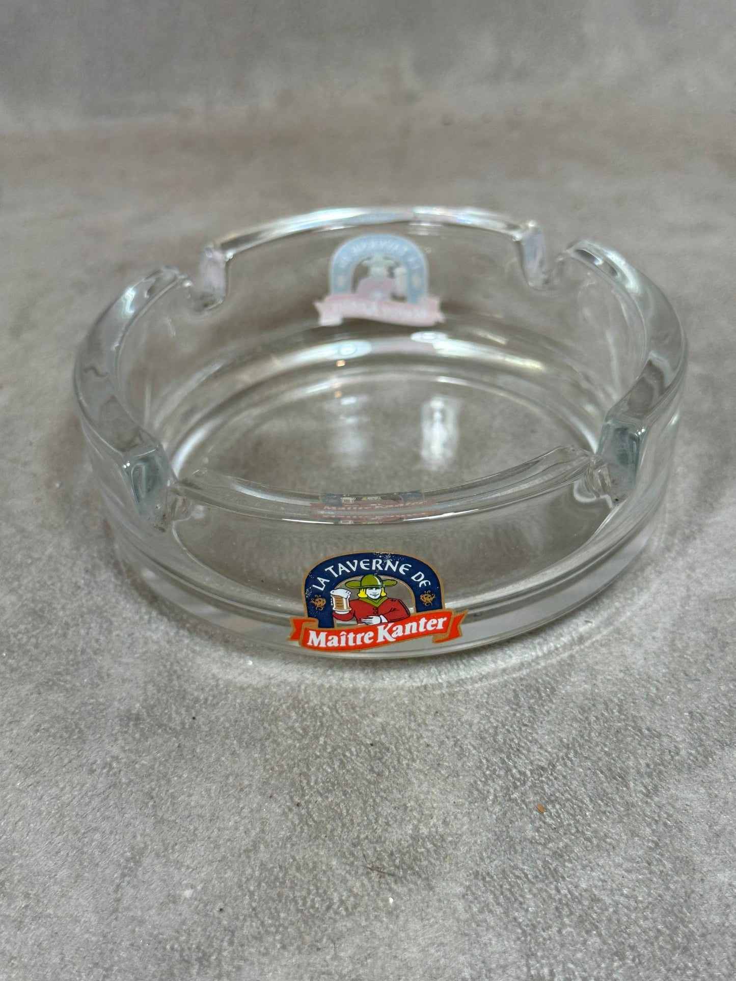 Cendrier Publicitaire en Verre La Taverne de Maitre Kanter, Made in France, Vintage 1980