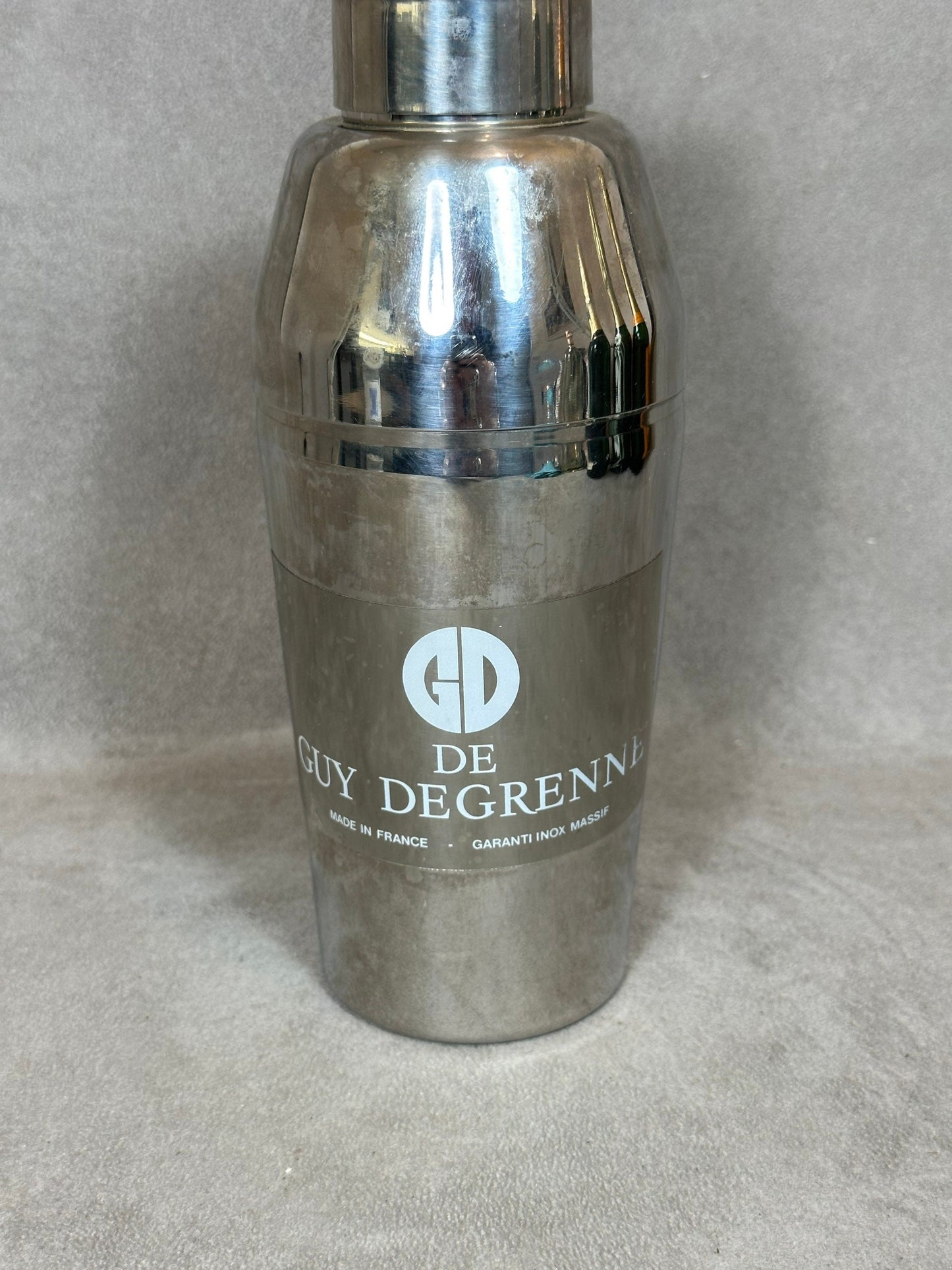 Shaker de barman Guy Degrenne en inox 18/10 vintage made in france 1970