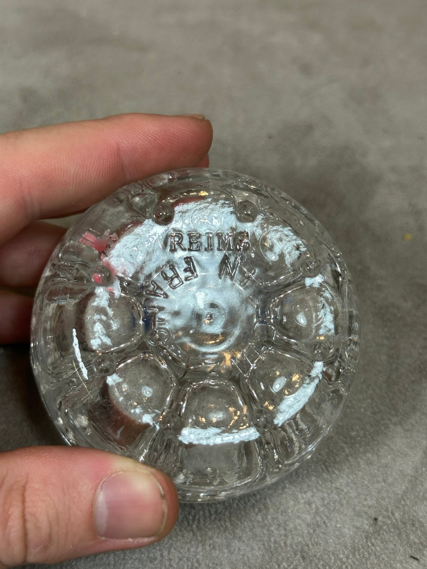 Vintage glass 9-hole flower picker Made in France