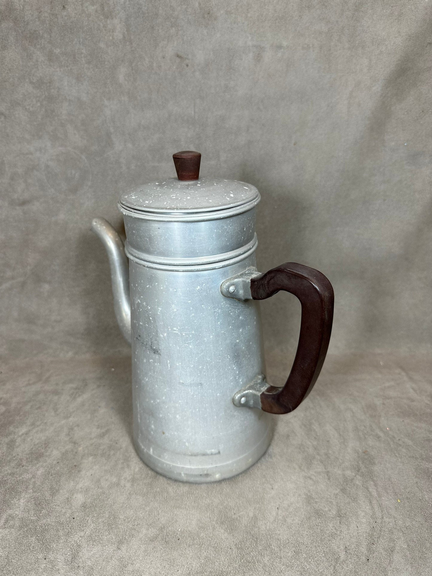 Vintage TOURNUS aluminum coffee maker Made in France 1950