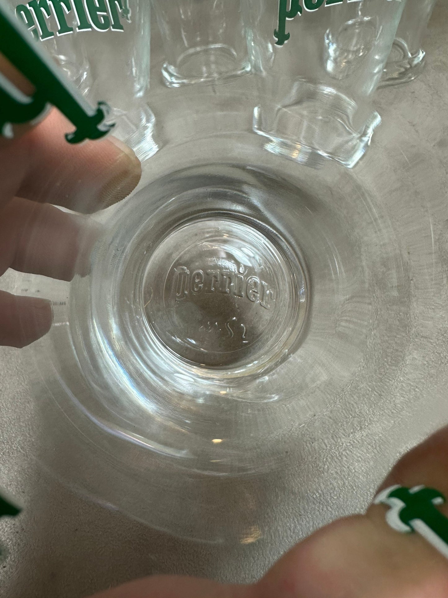 Set Perrier de 6 verres Perrier vintage made in France Années 1980