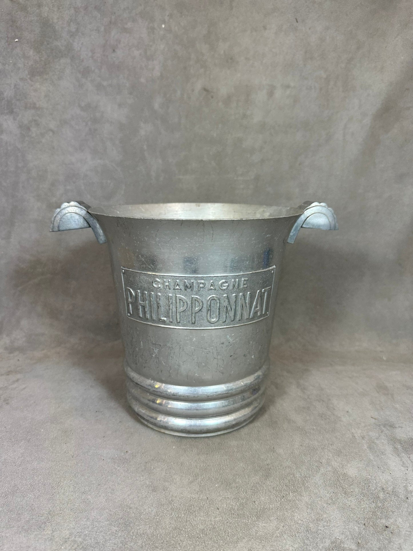VERY RARE Seau à champagne en aluminium Philipponnat vintage 1930 Argit Made in France