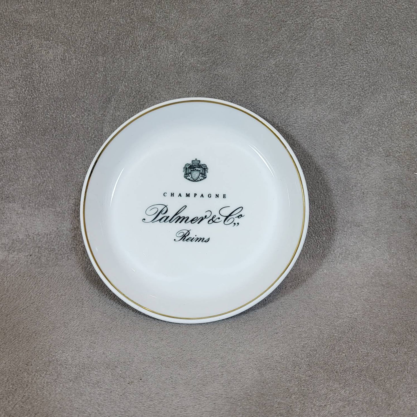 Vintage champagne earthenware advertising ashtray Palmer&co Made in France 1980s