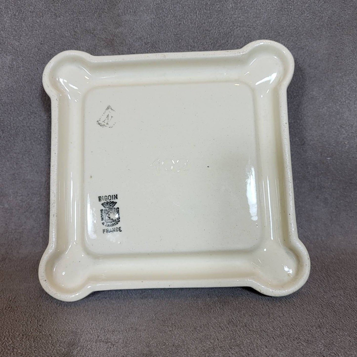Digoin earthenware ashtray for Cognac Martell vintage Made in France