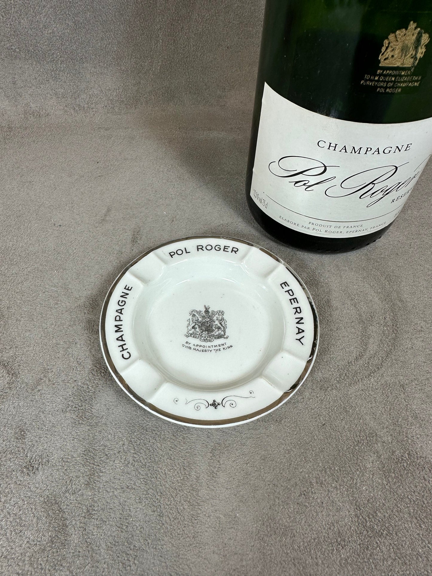 SELTENER Aschenbecher von Pol Roger aus Limoges-Porzellan Bernardaud. Hergestellt in Frankreich, 1930er Jahre