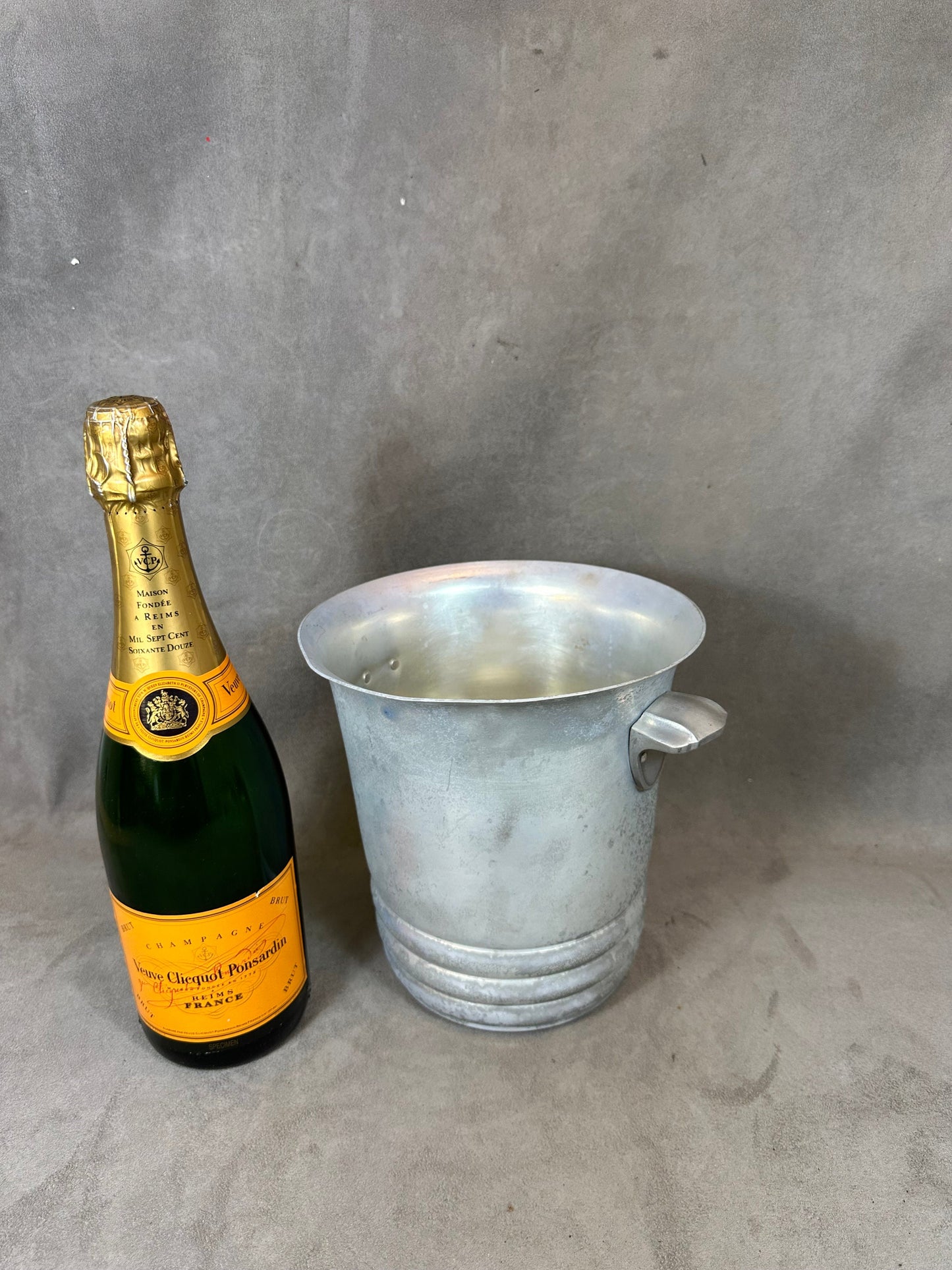 Seau à champagne Vogalu Made in France en aluminium Champagne vintage