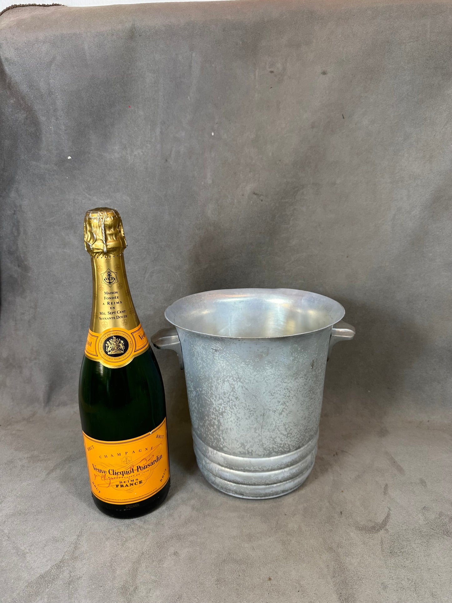 Seau à champagne Vogalu Made in France en aluminium Champagne vintage