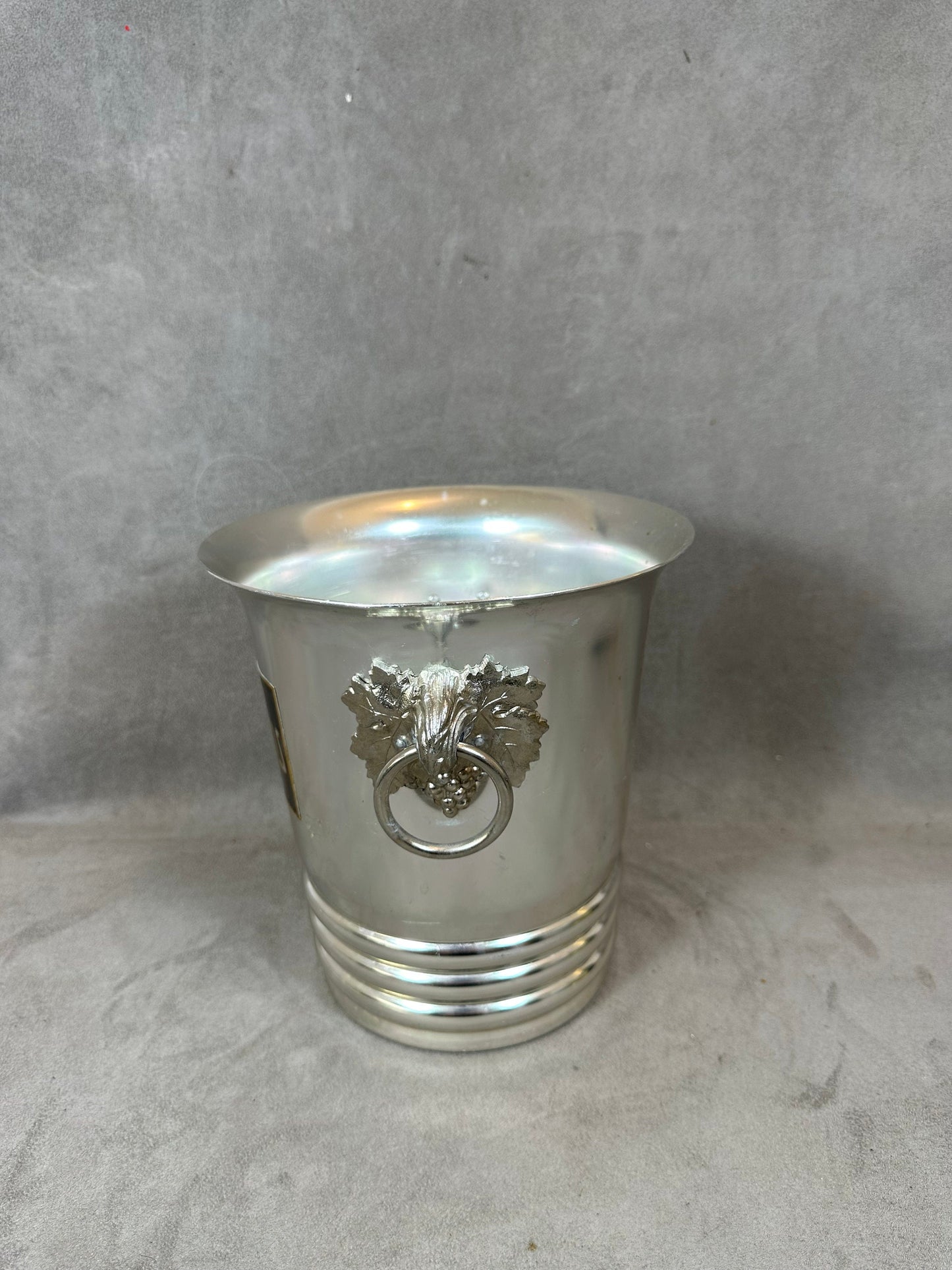 Seau à champagne en aluminium Champagne Lucien Gentils vintage Made in France