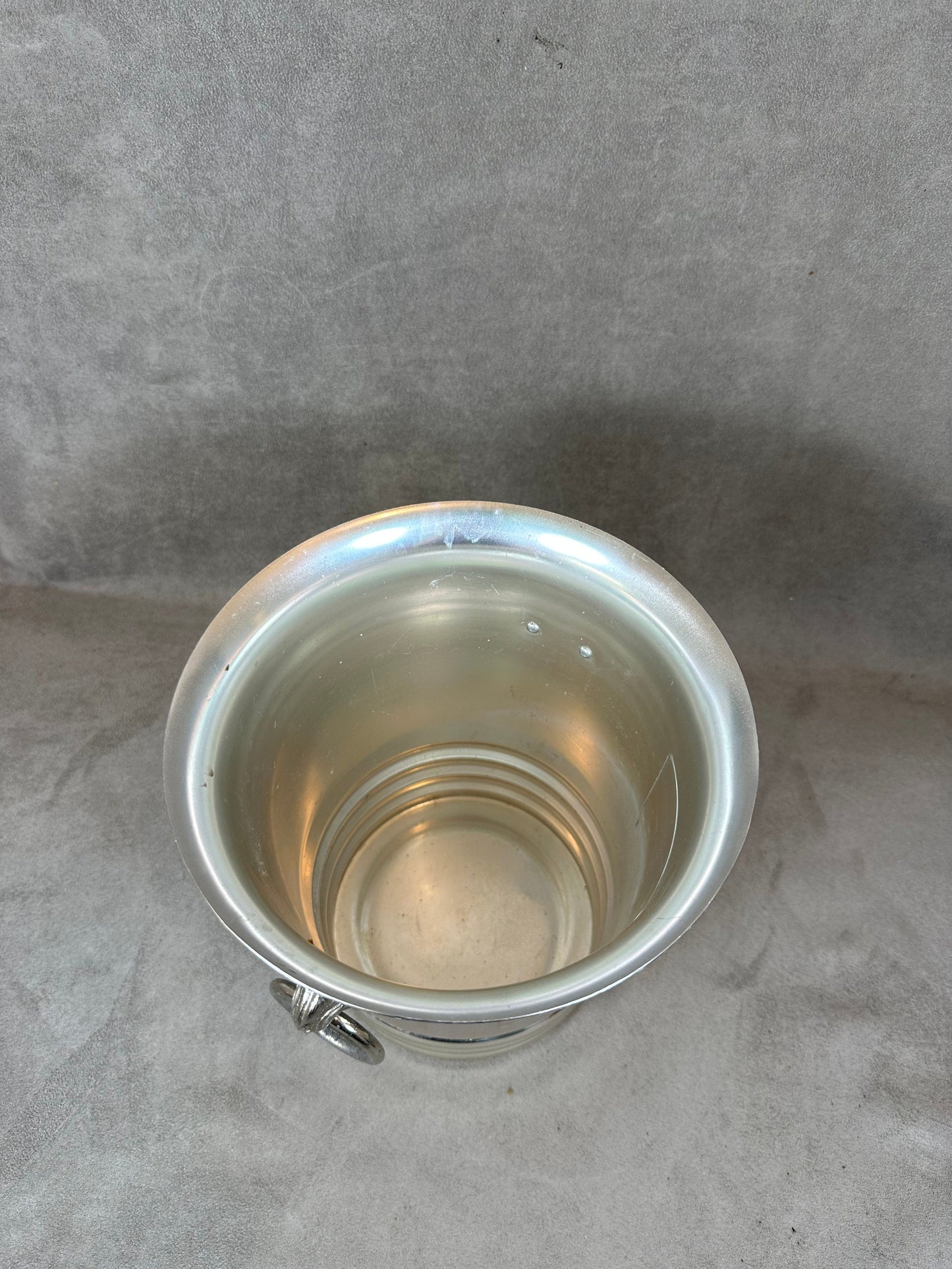 Seau à champagne en aluminium Champagne Lucien Gentils vintage Made in France