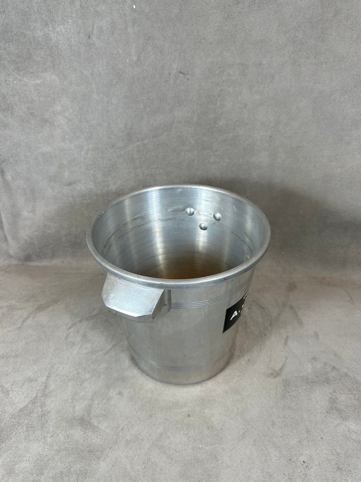 Seau à champagne A.JUNG Made in France en aluminium Champagne vintage 1960