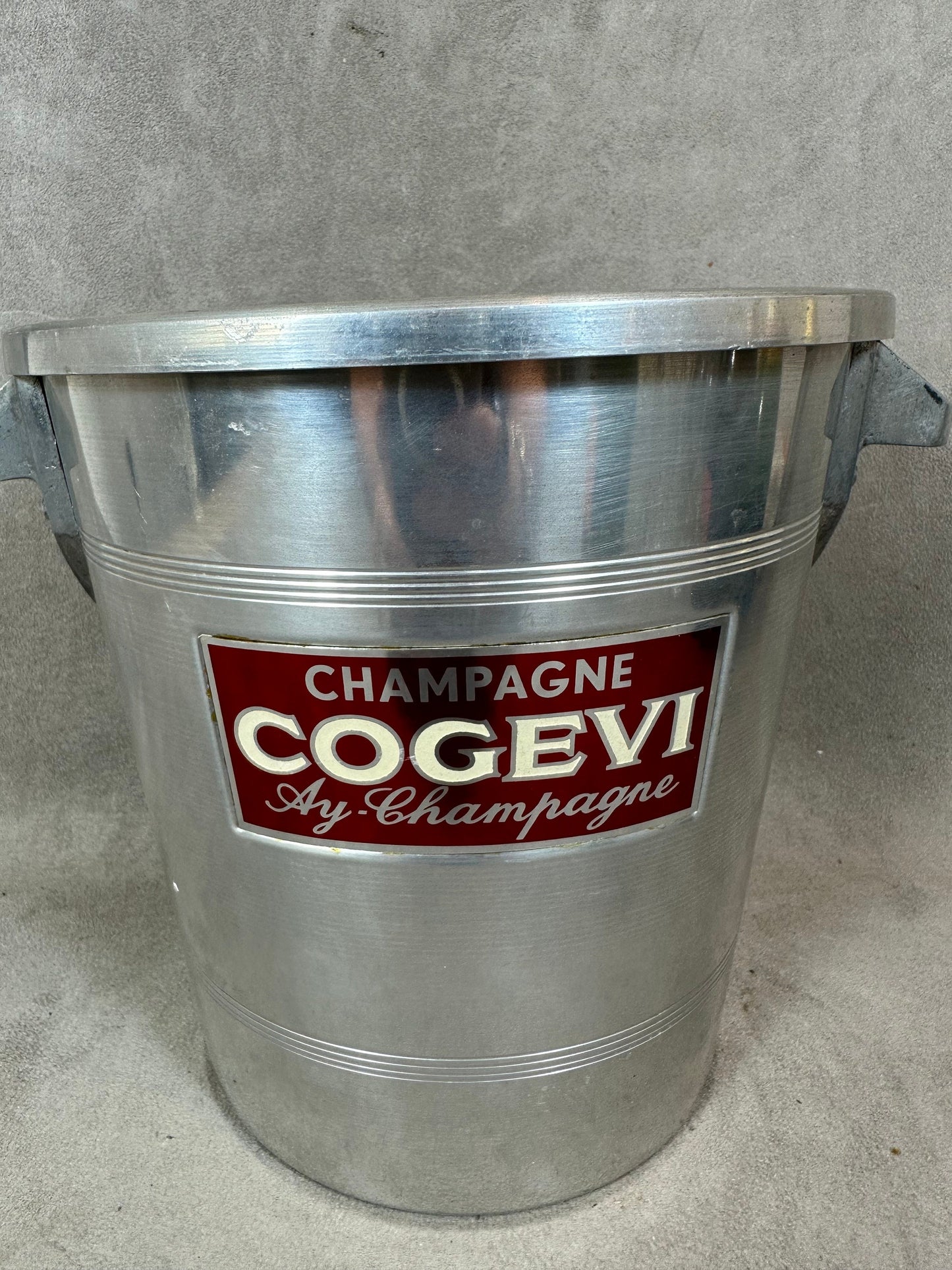 Seau à champagne COGEVI Made in France en aluminium Champagne vintage
