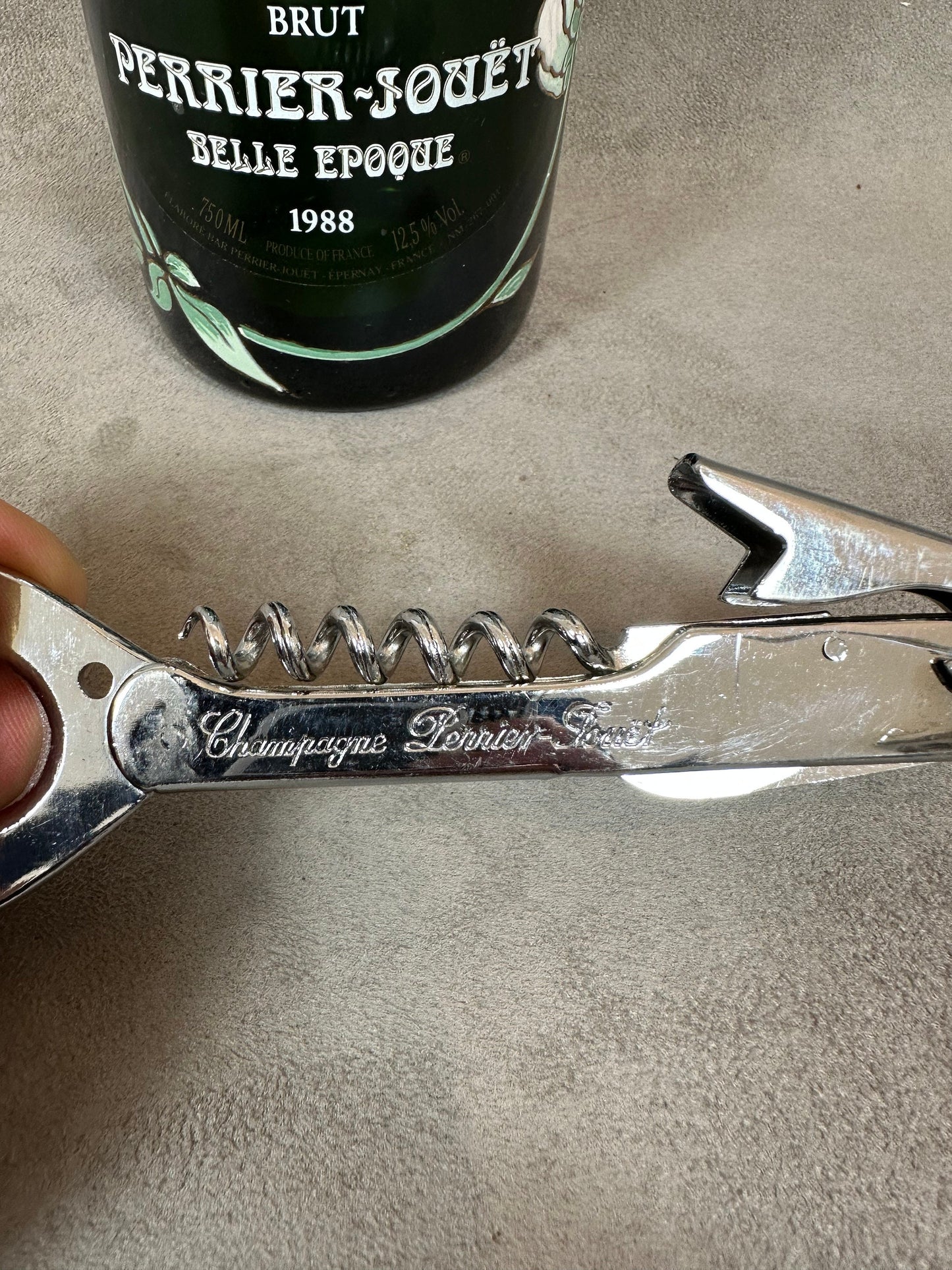 Perrier-Jouët Décapsuleur, Tire-bouchon en acier vintage Made in France, Wine Collectors, French Wine
