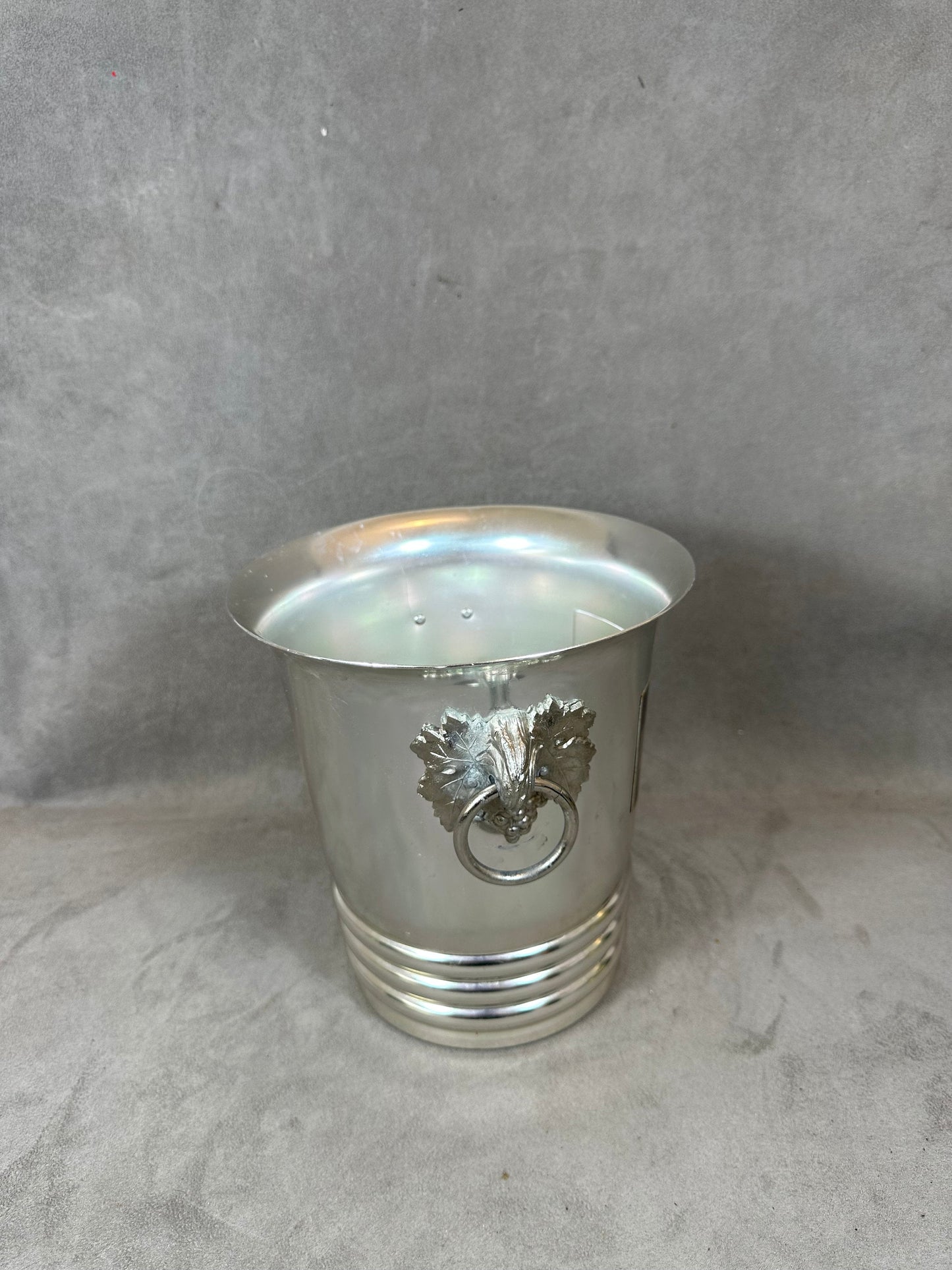 Seau à champagne en aluminium Champagne Lucien Gentils vintage Made in France