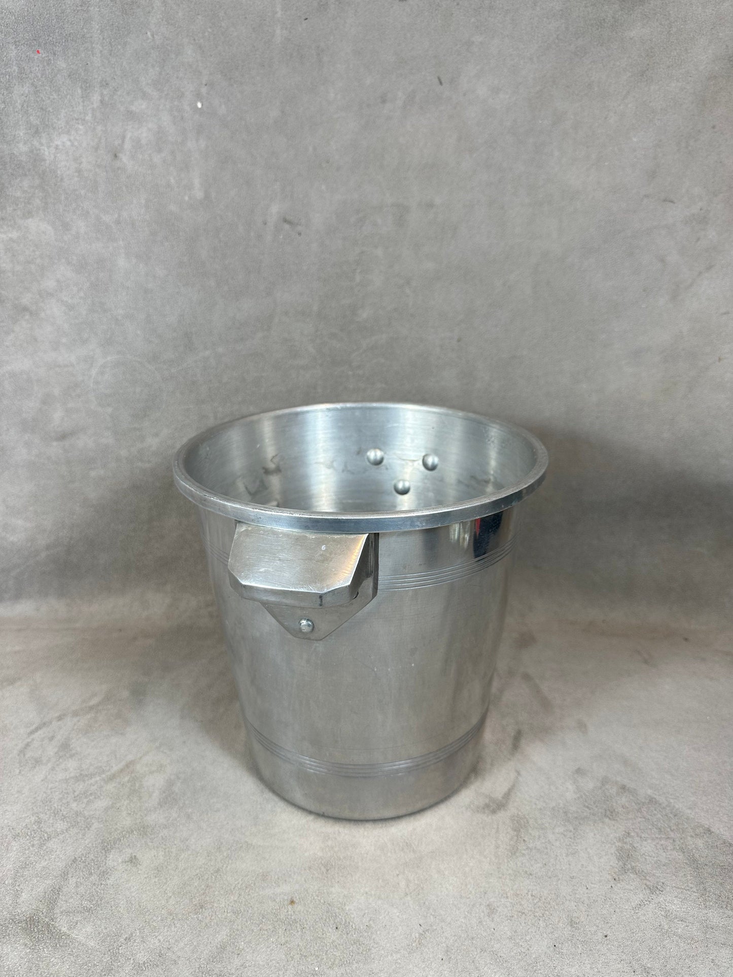 Seau à champagne A.JUNG Made in France en aluminium Champagne vintage 1960