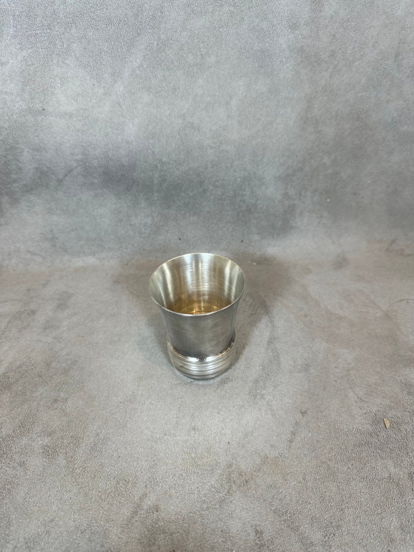 Timbale de baptêmes en métal argenté Made in France 1970's