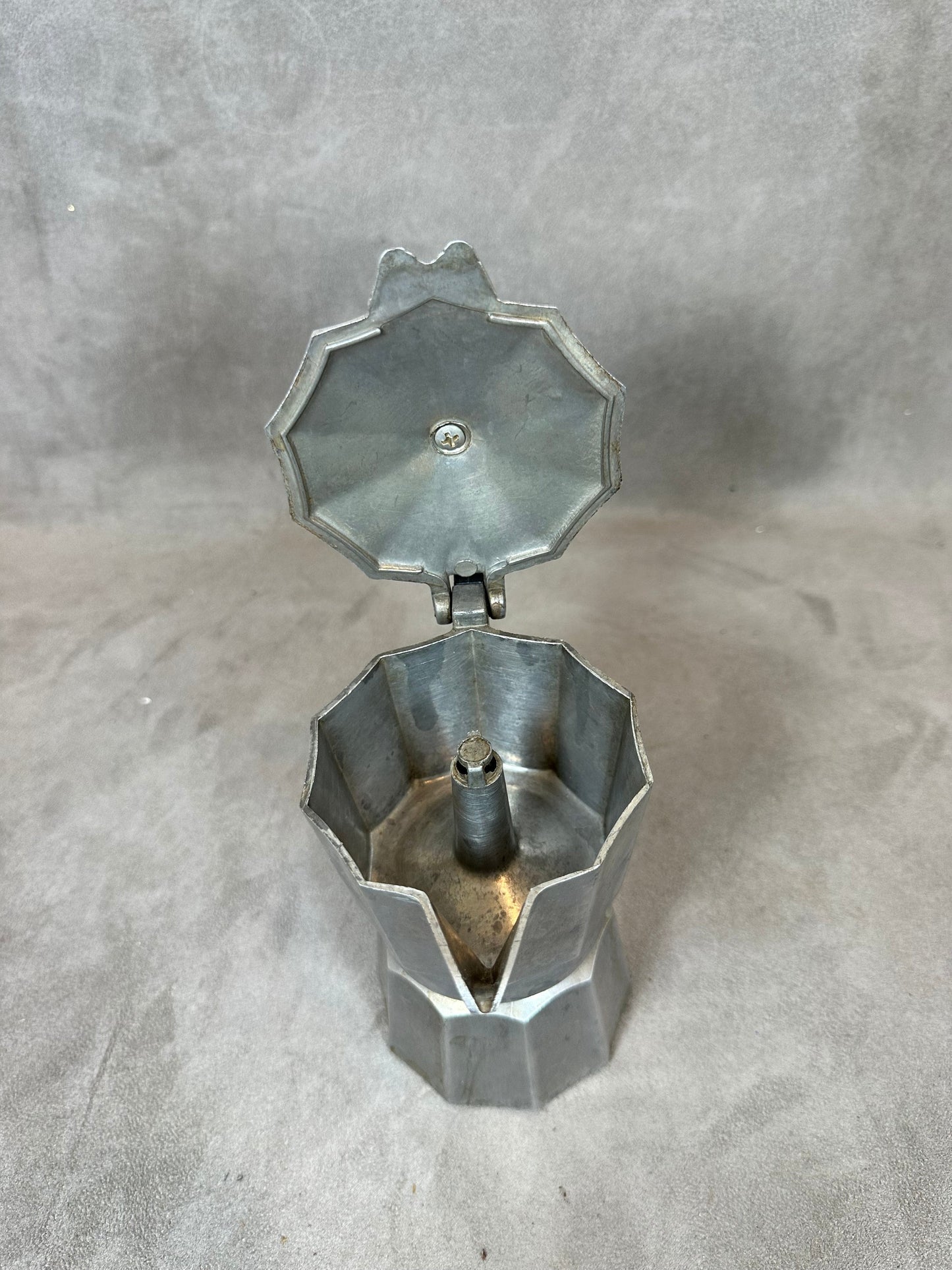 Vintage Italian aluminum coffee maker Made in Italy 1970