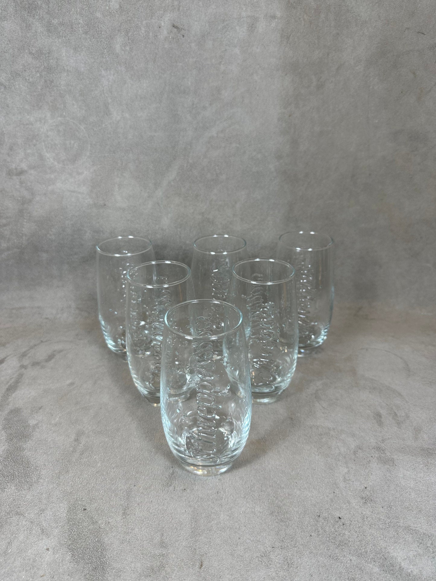 Set Schweppes de 6 verres vintage made in France Années 1980