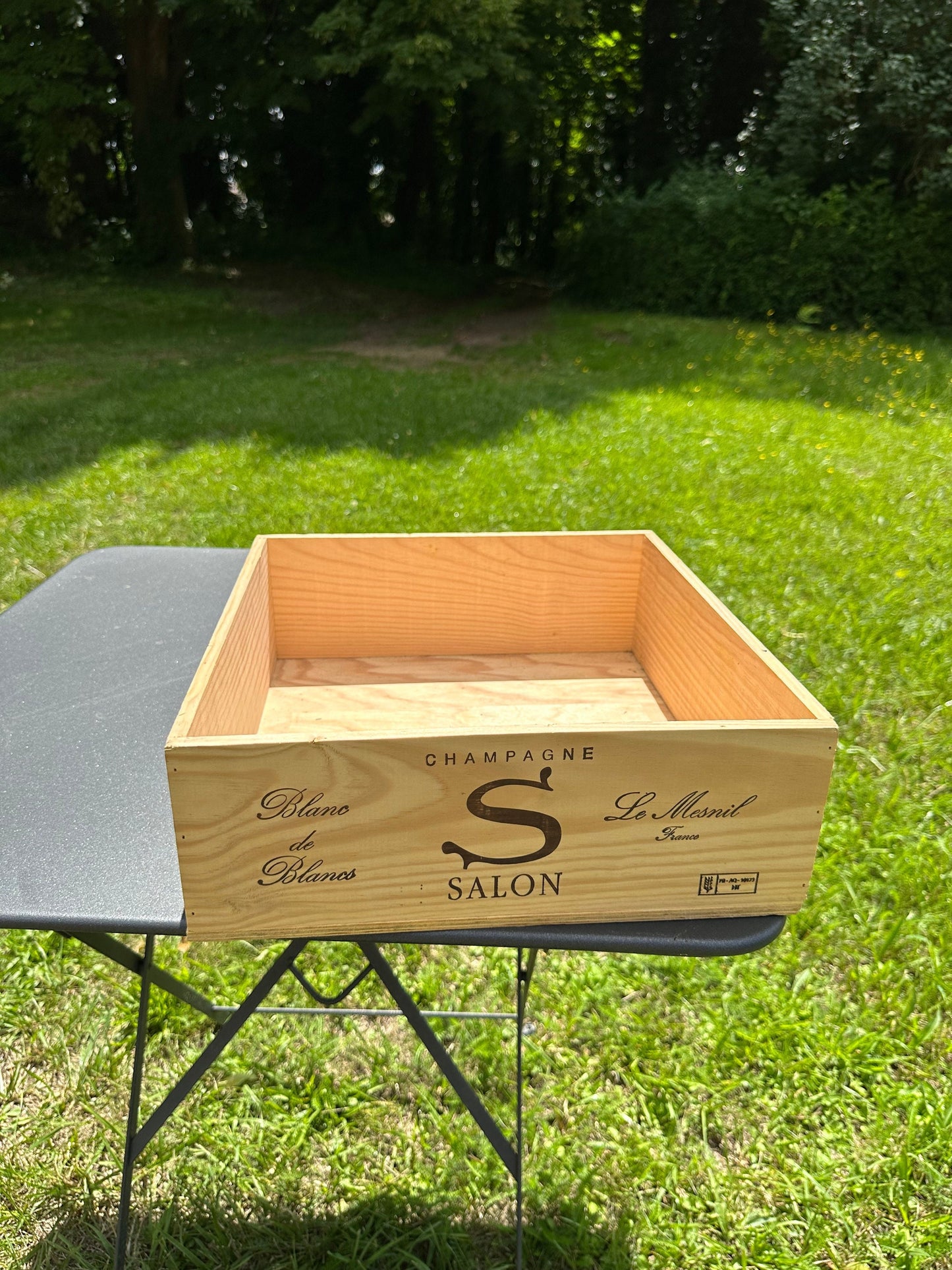 VERY RARE Caisse en bois de champagne Salon Made in France Années 1999