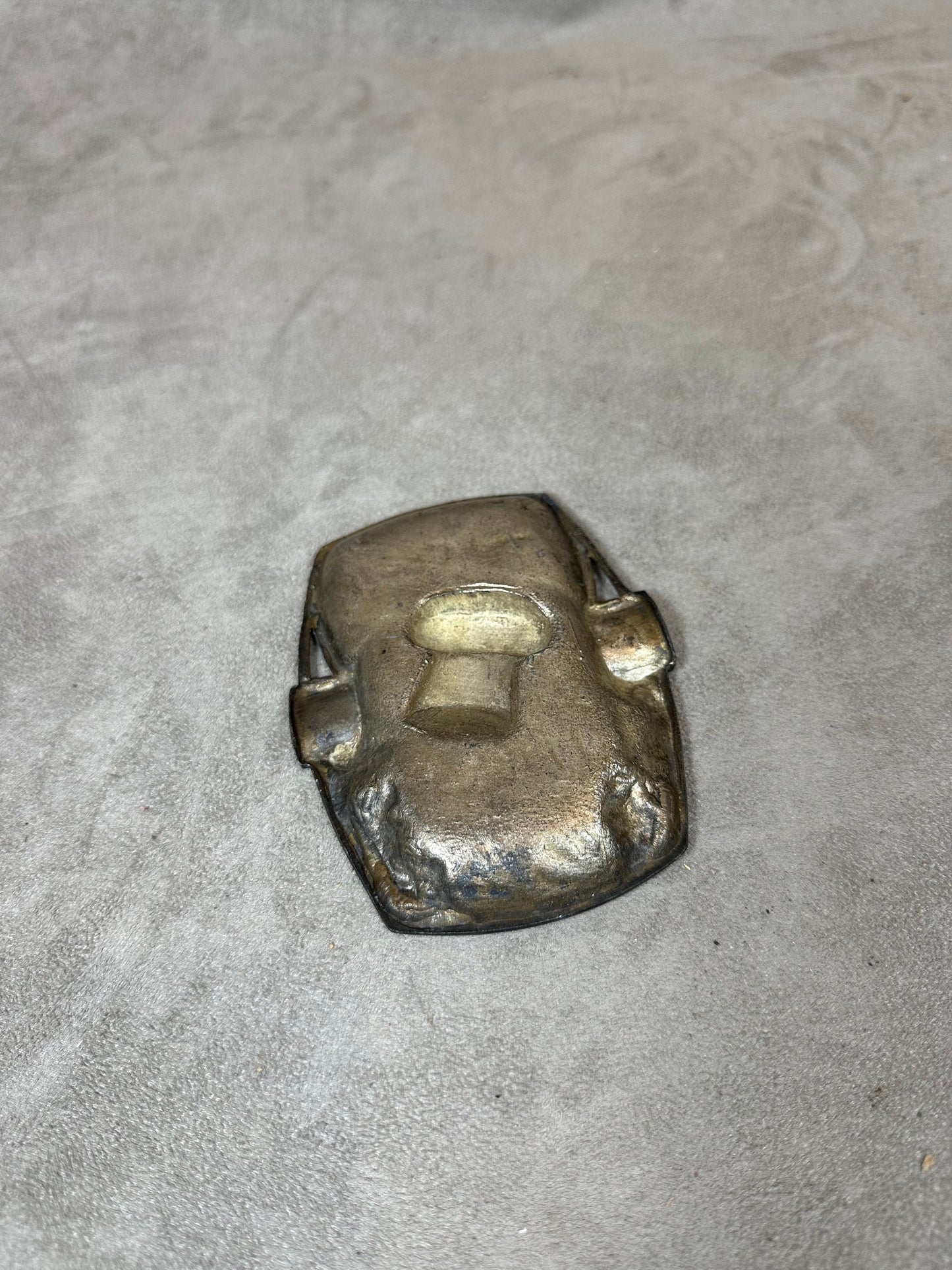 SELTENER Vintage-Aschenbecher aus Messing, Bourgeois Champagner, 1930er Jahre, Made in France