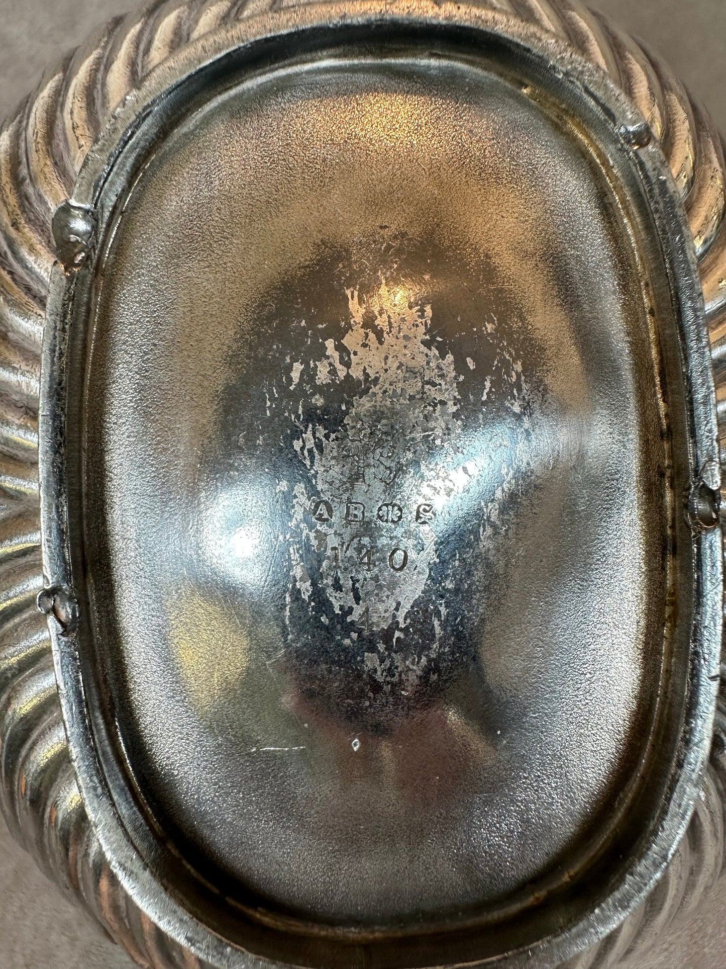 Théière en Métal Argenté, Poinçon d'Orfèvre, Made in England, Vintage 1900