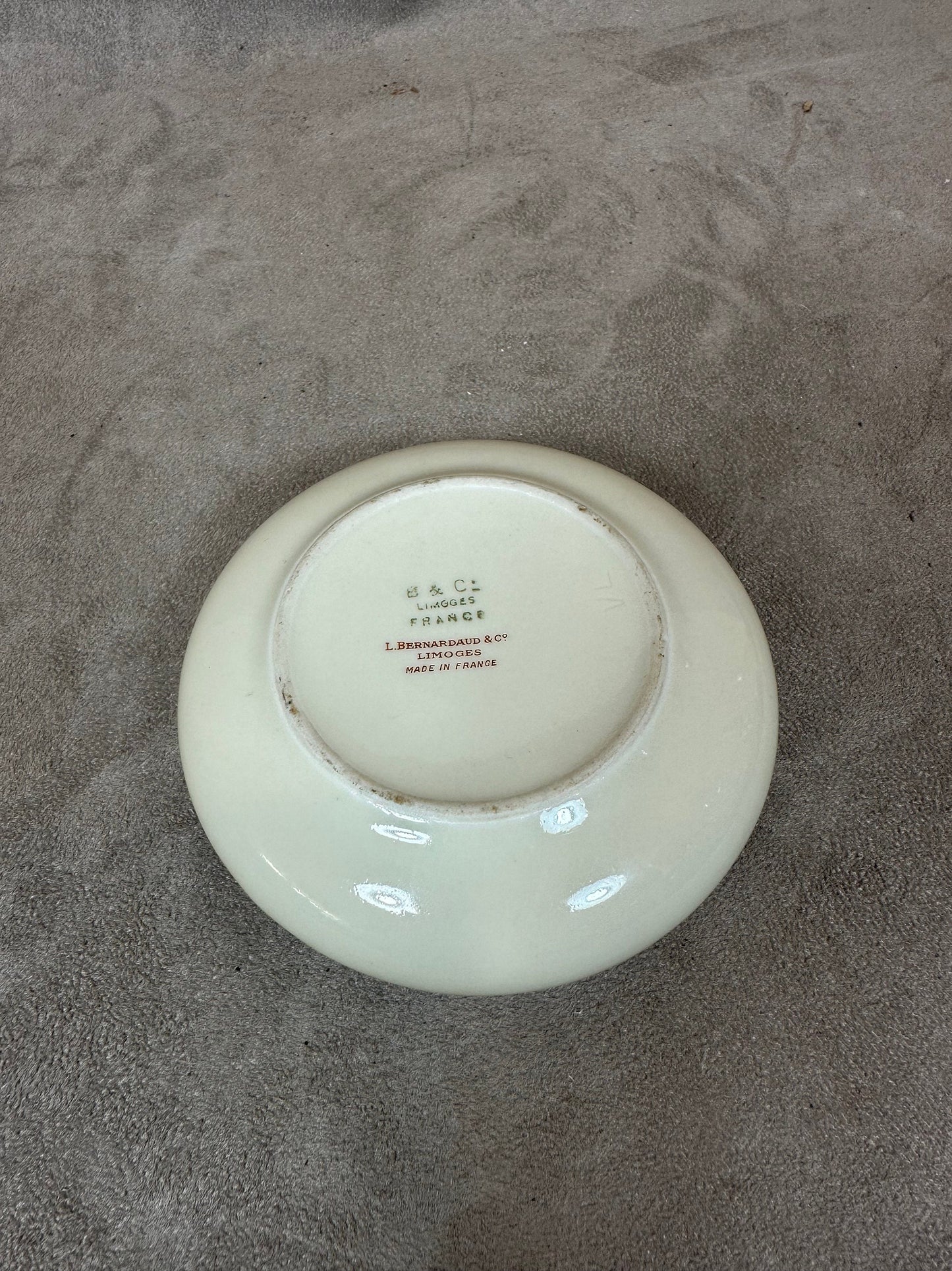 SELTENER Montebello Porzellan Champagner Aschenbecher von Bernardaud Limoges Vintage Made in France 1950