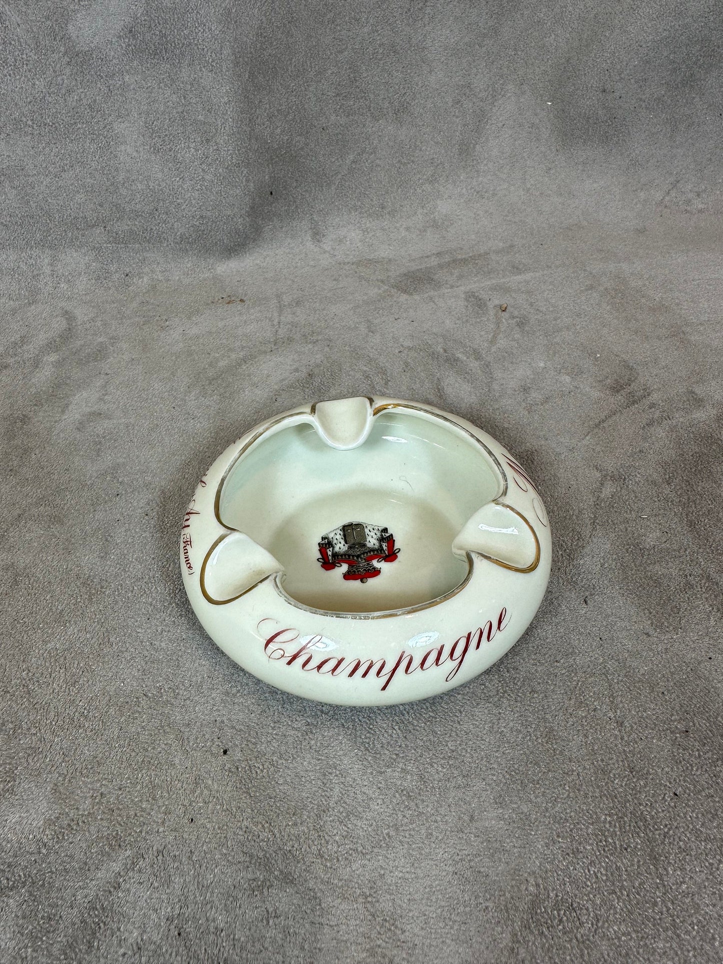 SELTENER Montebello Porzellan Champagner Aschenbecher von Bernardaud Limoges Vintage Made in France 1950