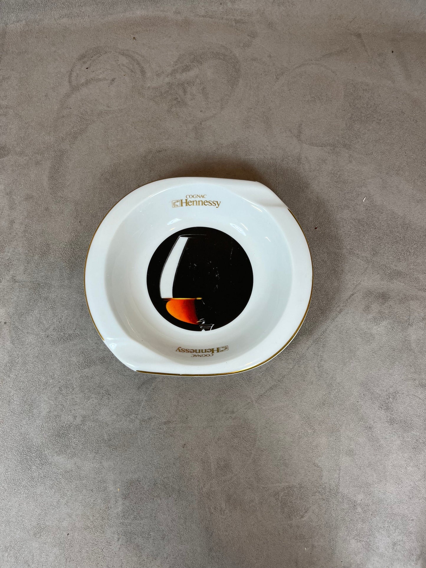 Hennessy XXL vintage ceramic ashtray Made in France