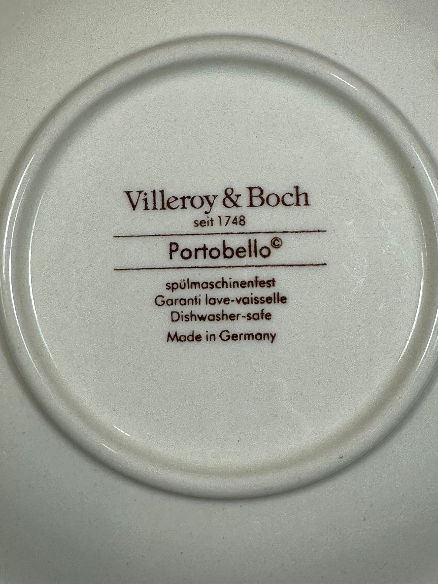 Set of 2 Villeroy & Bosch Portobello Model Espresso Cups Made in France 1970s