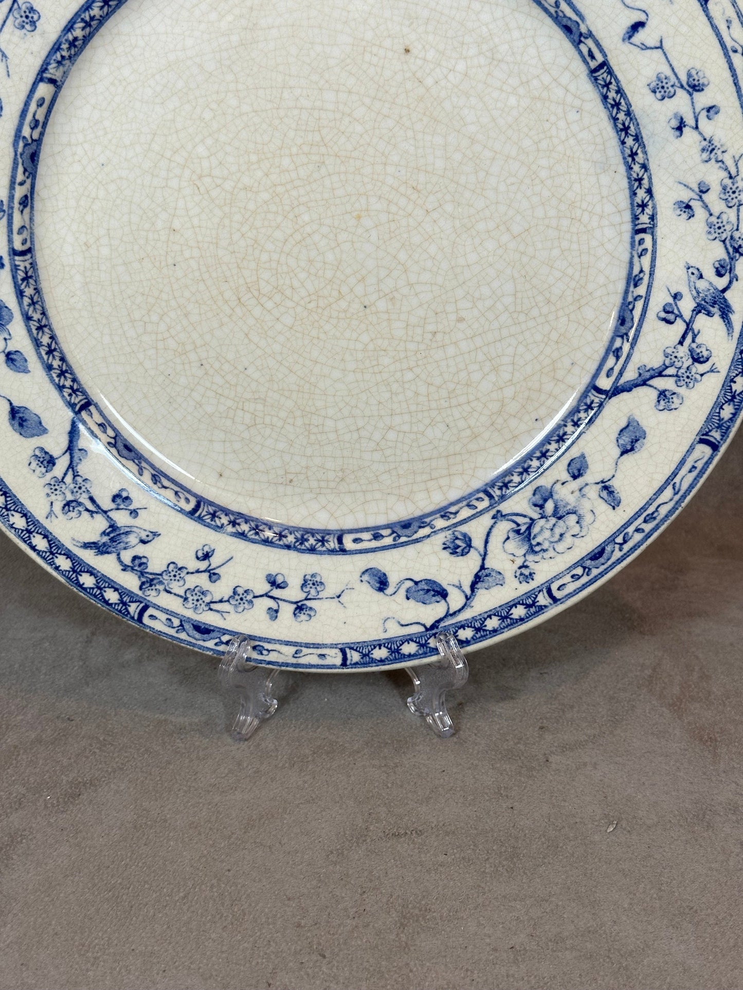 Cremona Earthenware Service Plate by Creil Montereau, Made in France, Vintage 1970