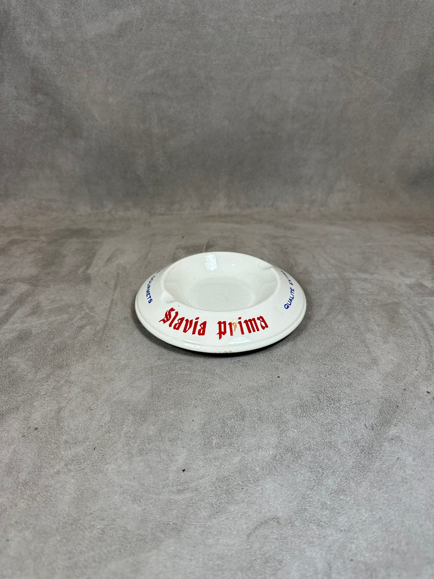 La Slavia Keramik-Aschenbecher von Moulin des Loups Vintage Made in France