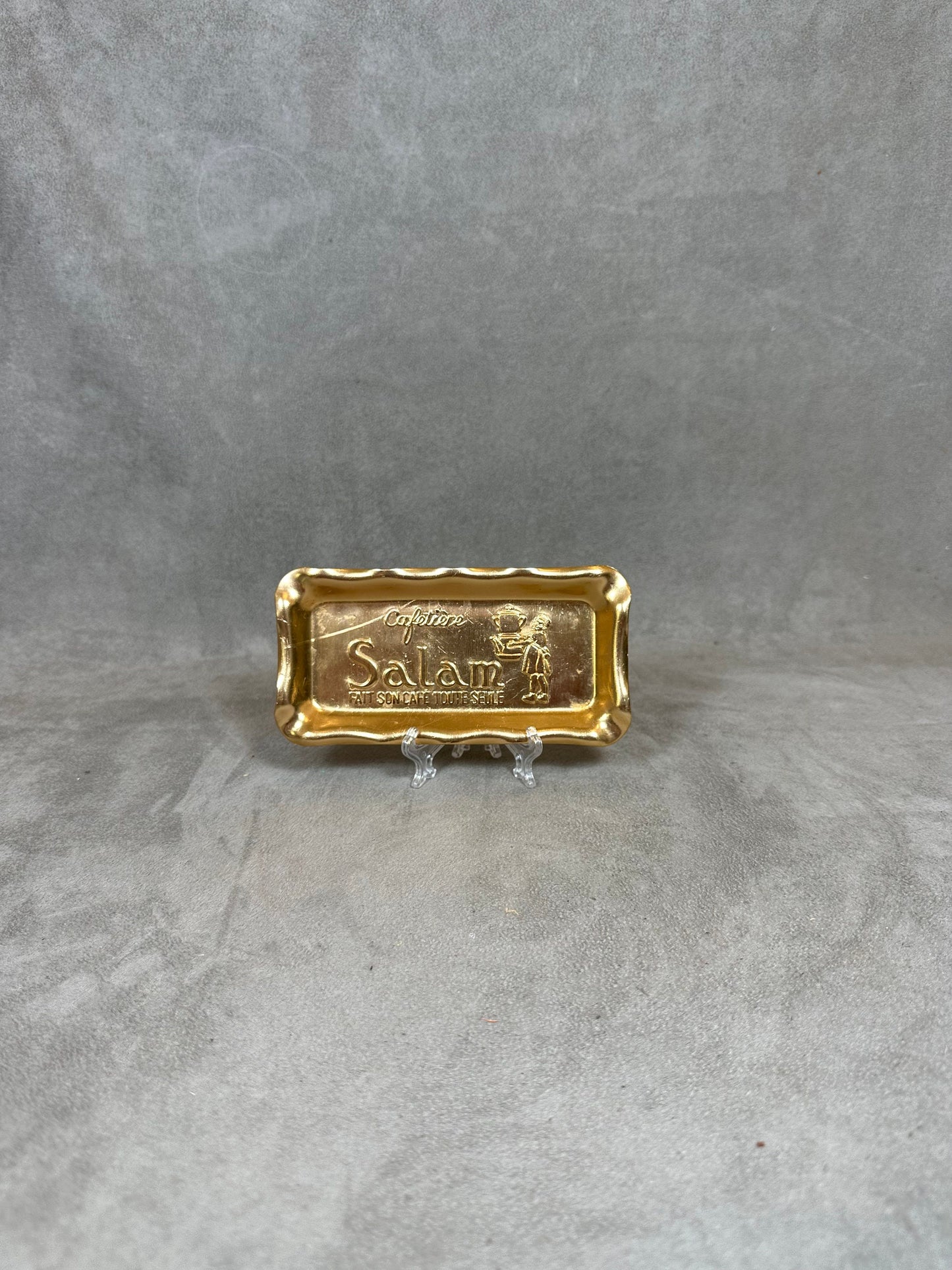 SALAM metal ashtray coffee maker by Guy Degrenne vintage Made in France 1970