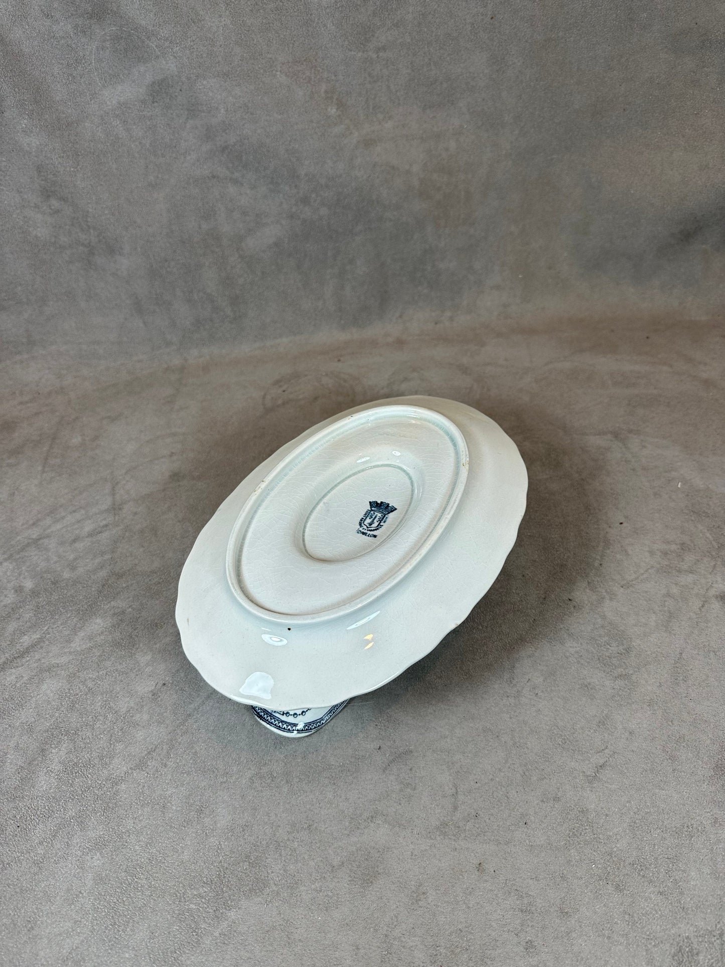 Saucière en Faïence par Saint Amand Hamage Daillon, Made in France, Vintage 1900