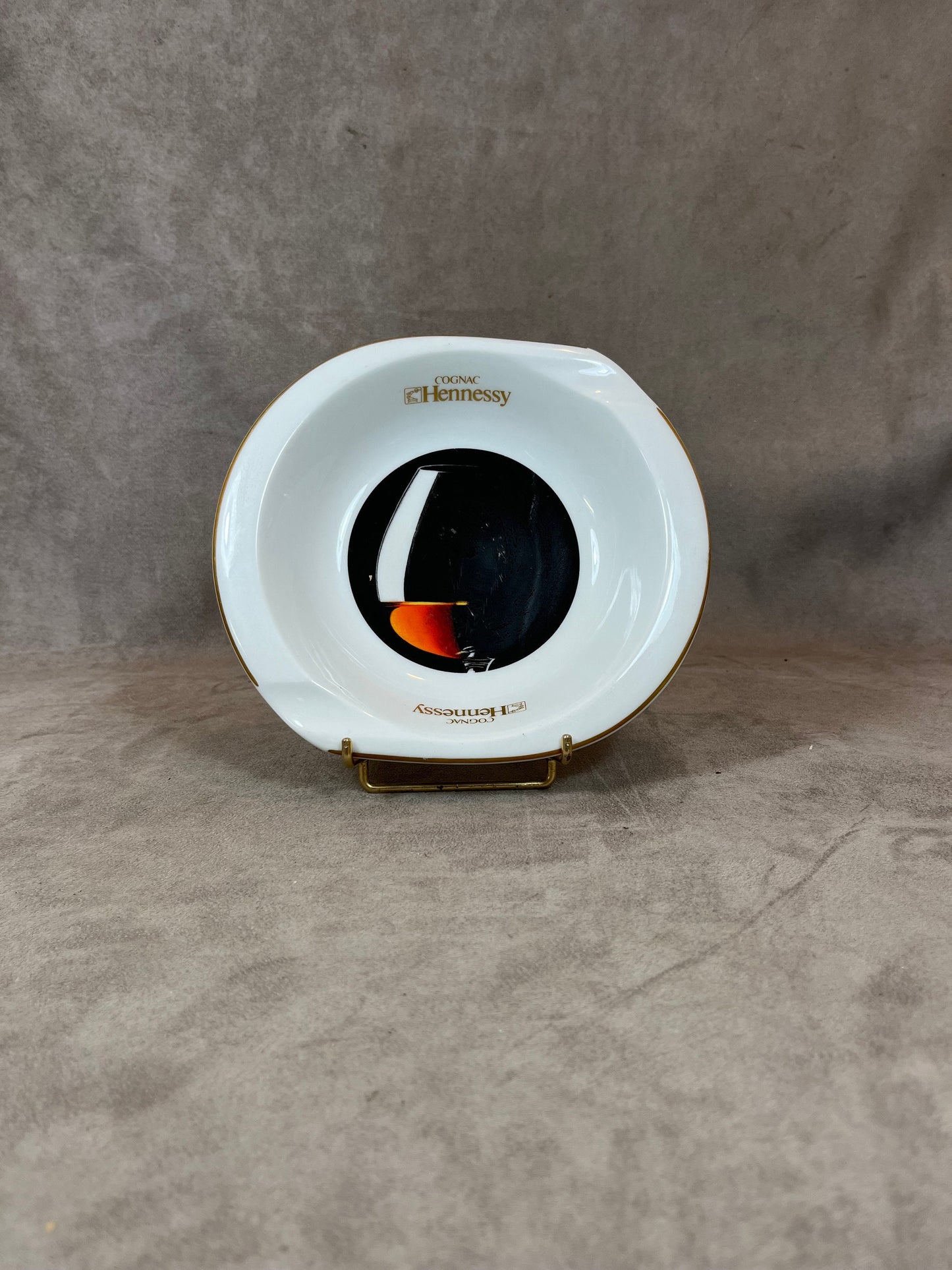 Hennessy XXL vintage ceramic ashtray Made in France