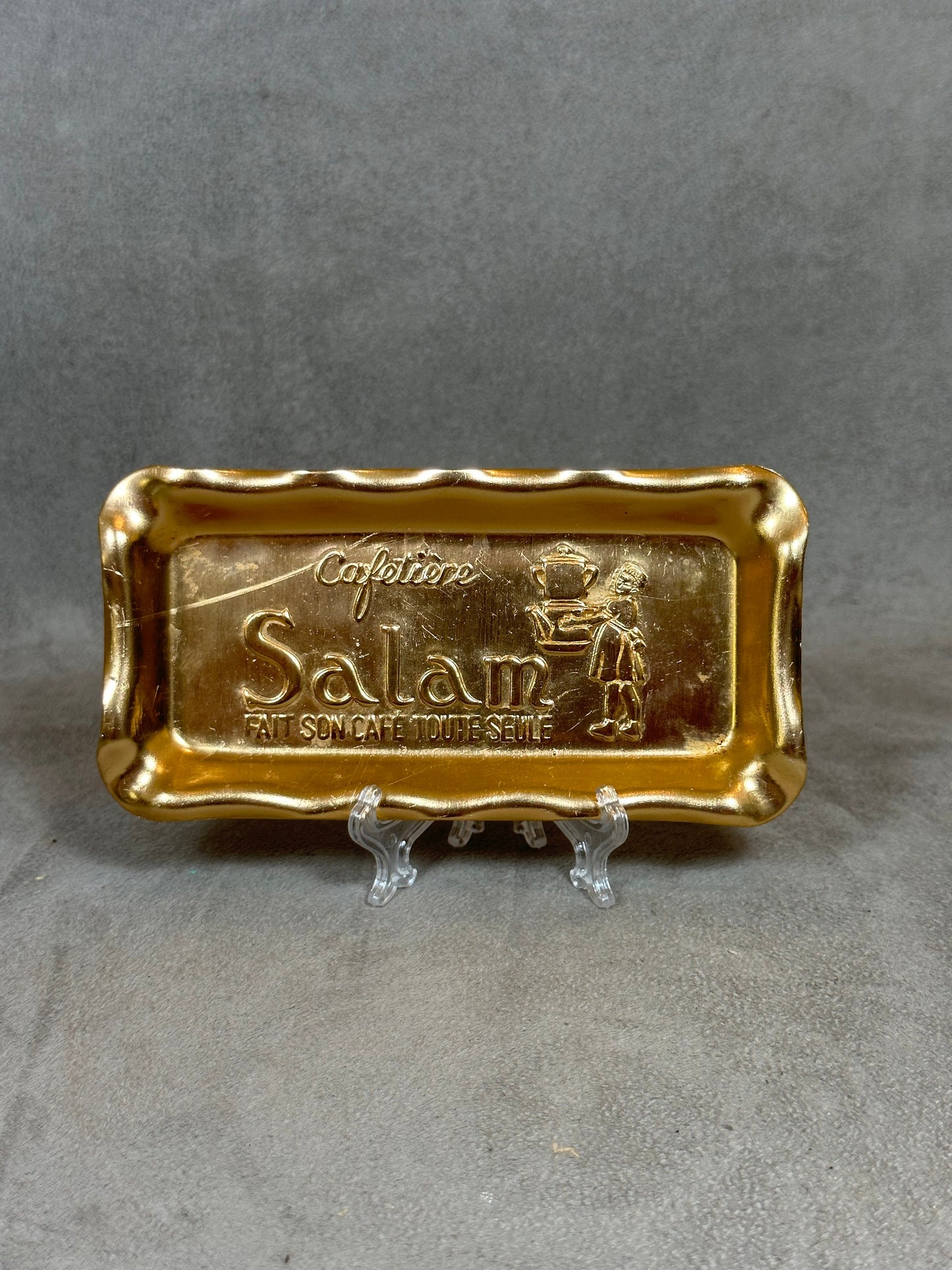 SALAM metal ashtray coffee maker by Guy Degrenne vintage Made in France 1970